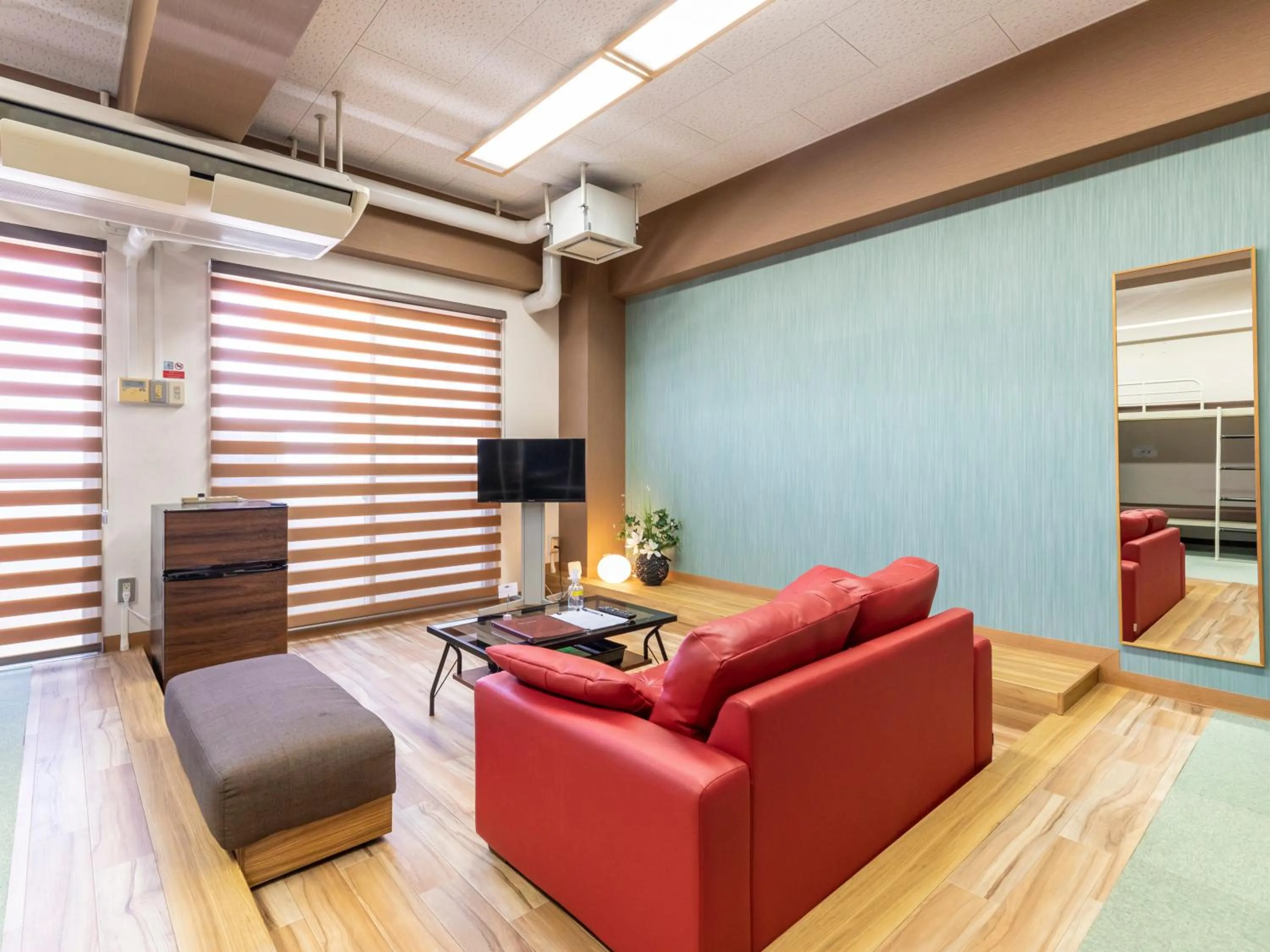 Seating area in Omotenashi Hostel Miyajima