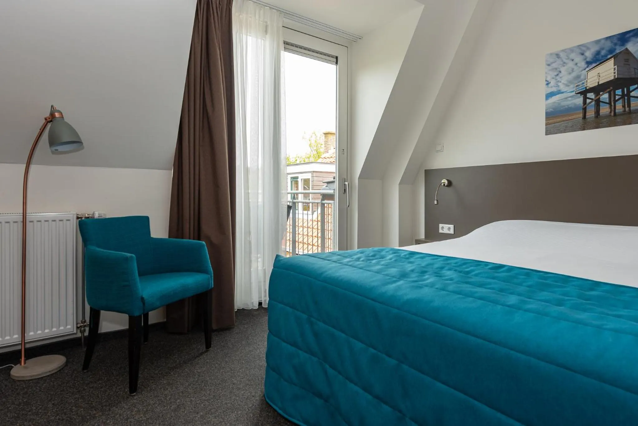 Balcony/Terrace, Bed in Hotelletje de Veerman