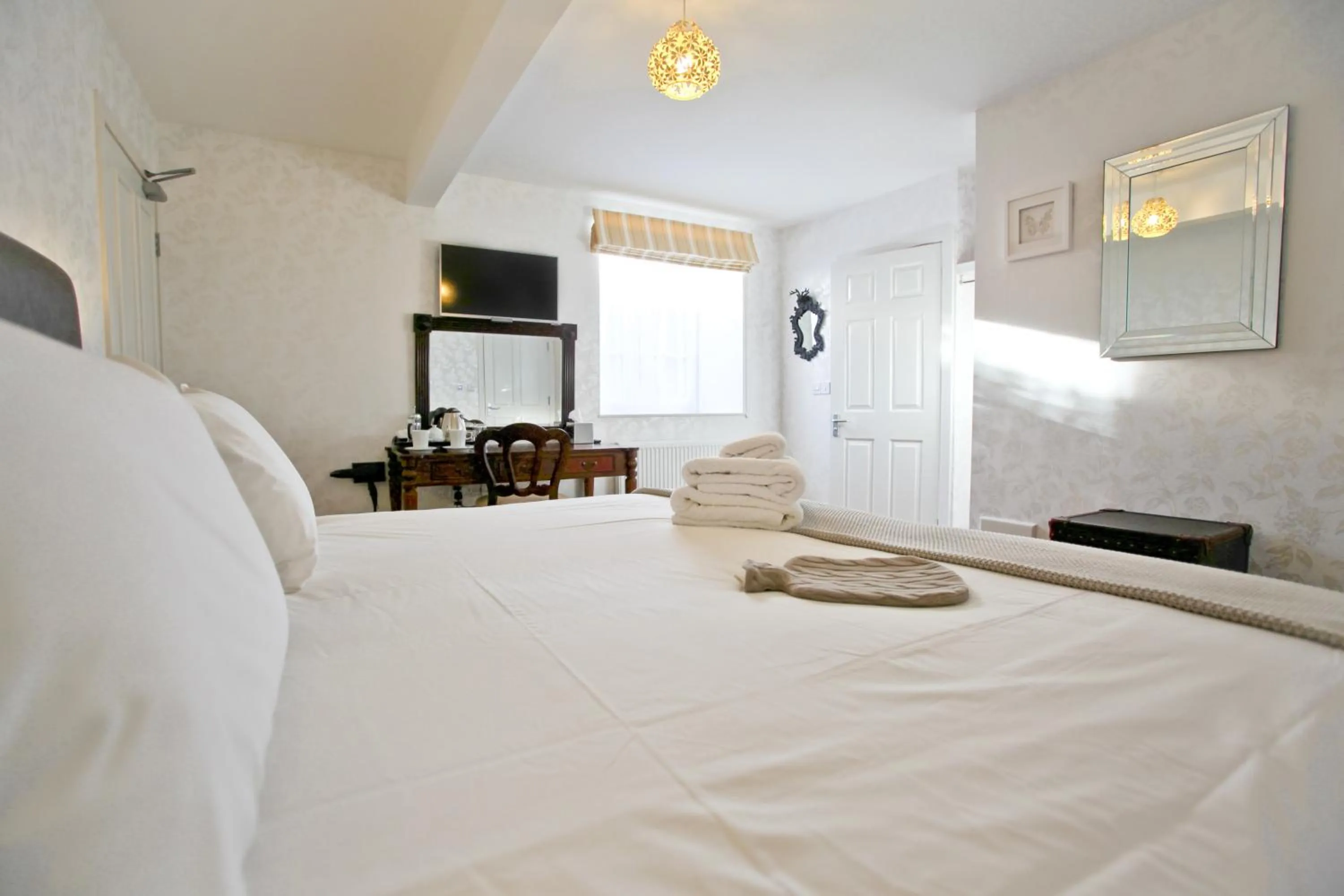 Decorative detail, Bed in Notley Arms Inn Exmoor National Park