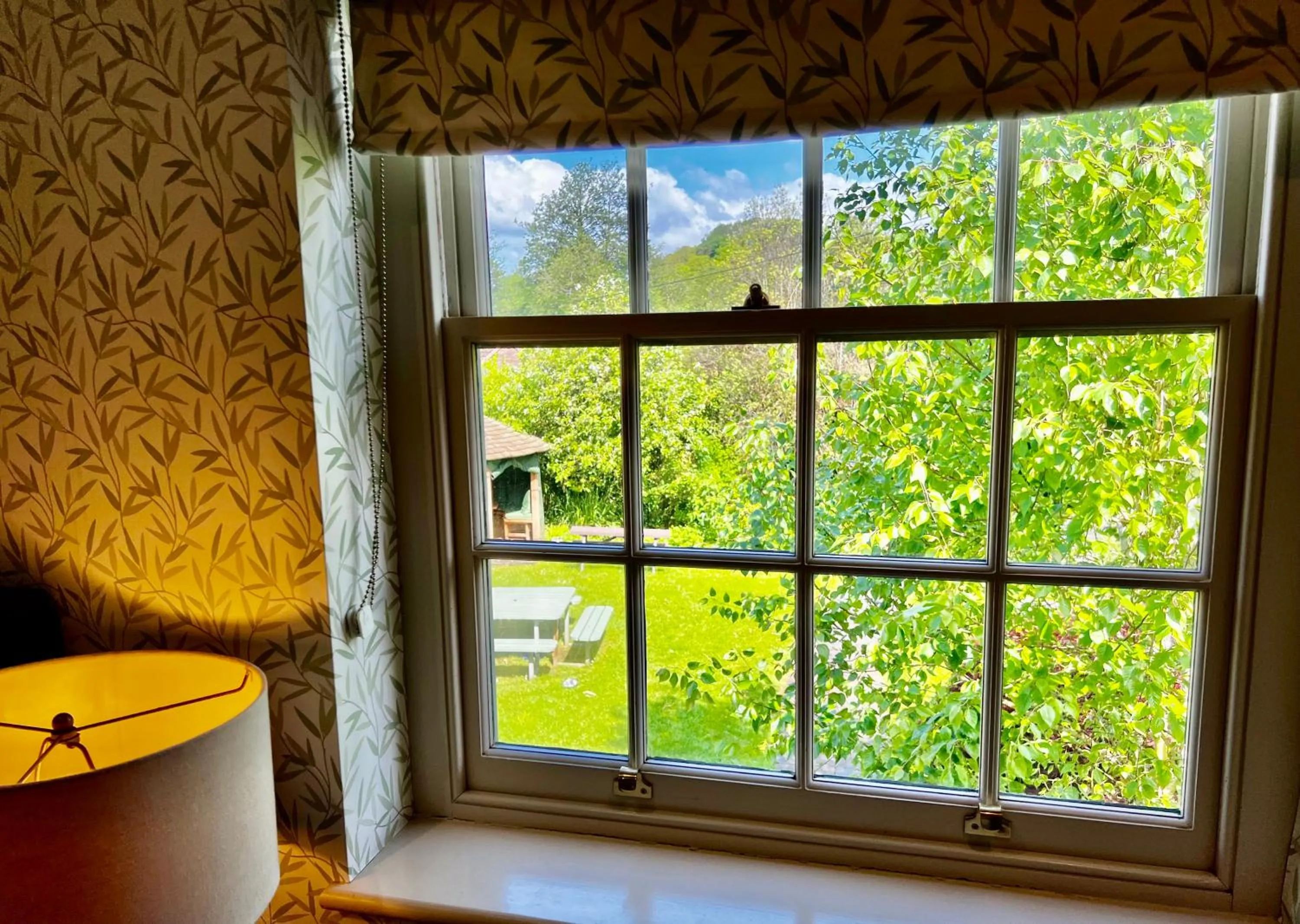 Garden view in Notley Arms Inn Exmoor National Park