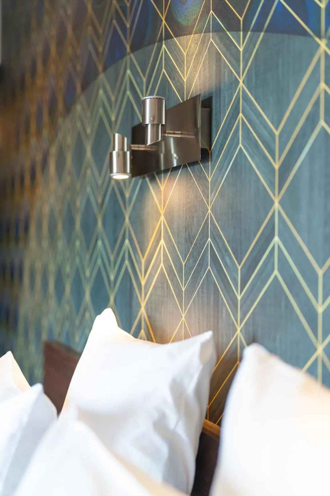 Decorative detail, Bed in Hampshire Hotel - Delft Centre