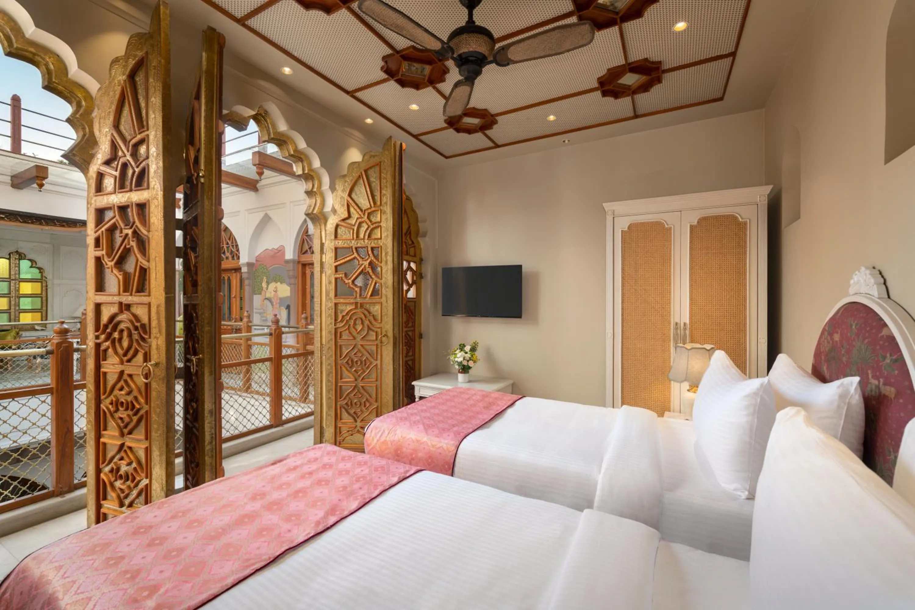 Bedroom, Bed in Haveli Dharampura & Golden Haveli- UNESCO awarded Boutique Heritage Hotel