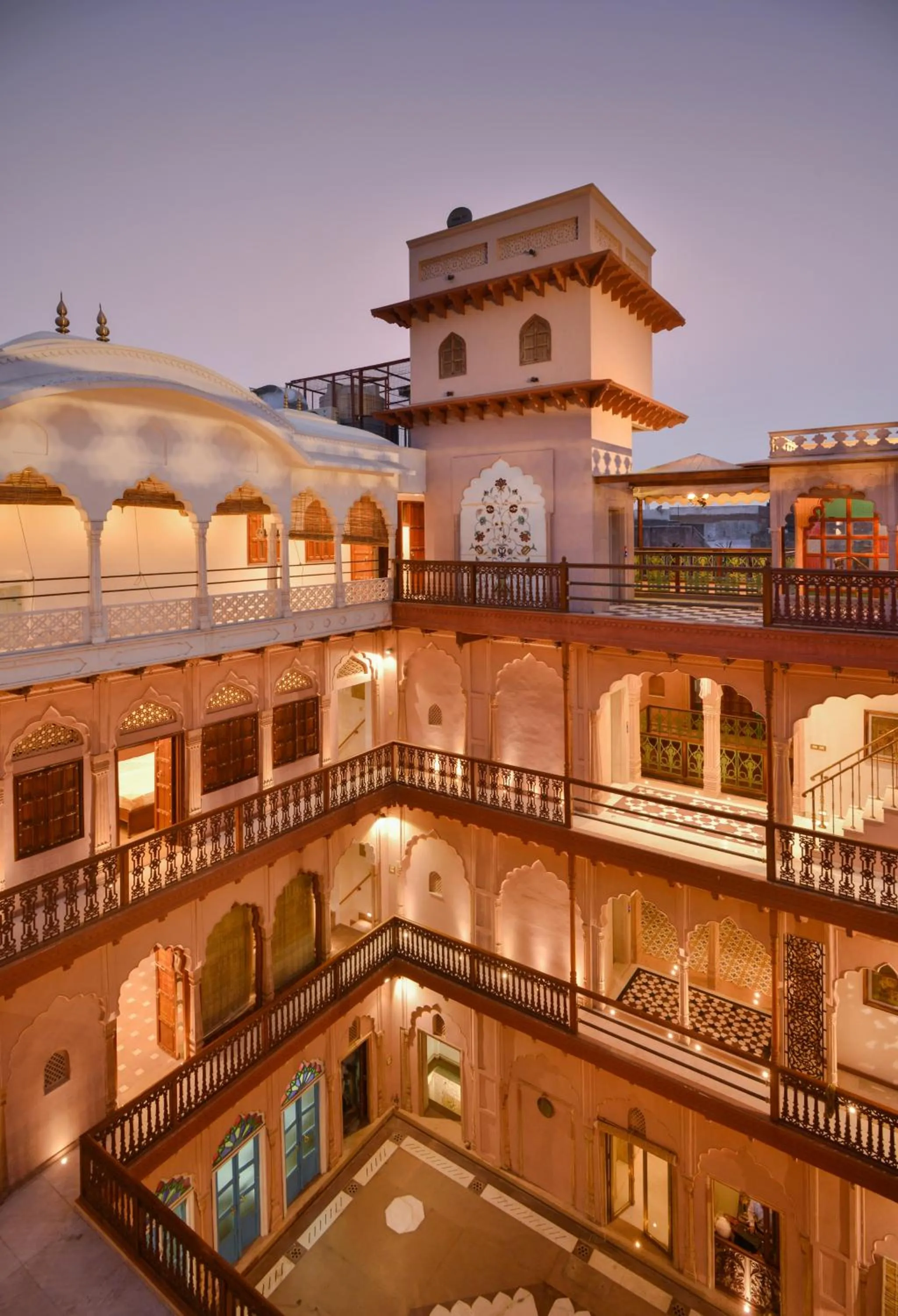 Facade/entrance in Haveli Dharampura & Golden Haveli- UNESCO awarded Boutique Heritage Hotel