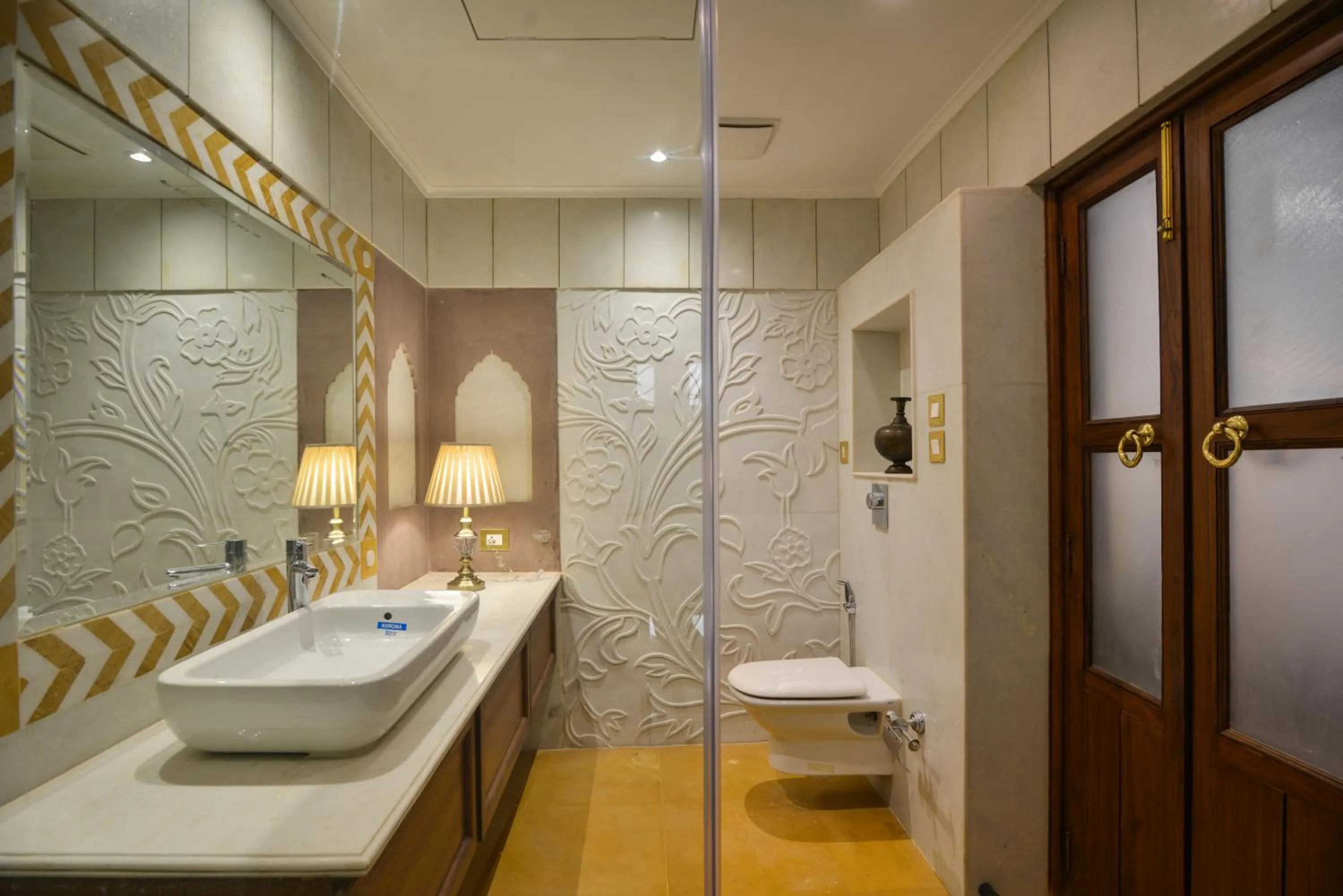 Bathroom in Haveli Dharampura & Golden Haveli- UNESCO awarded Boutique Heritage Hotel
