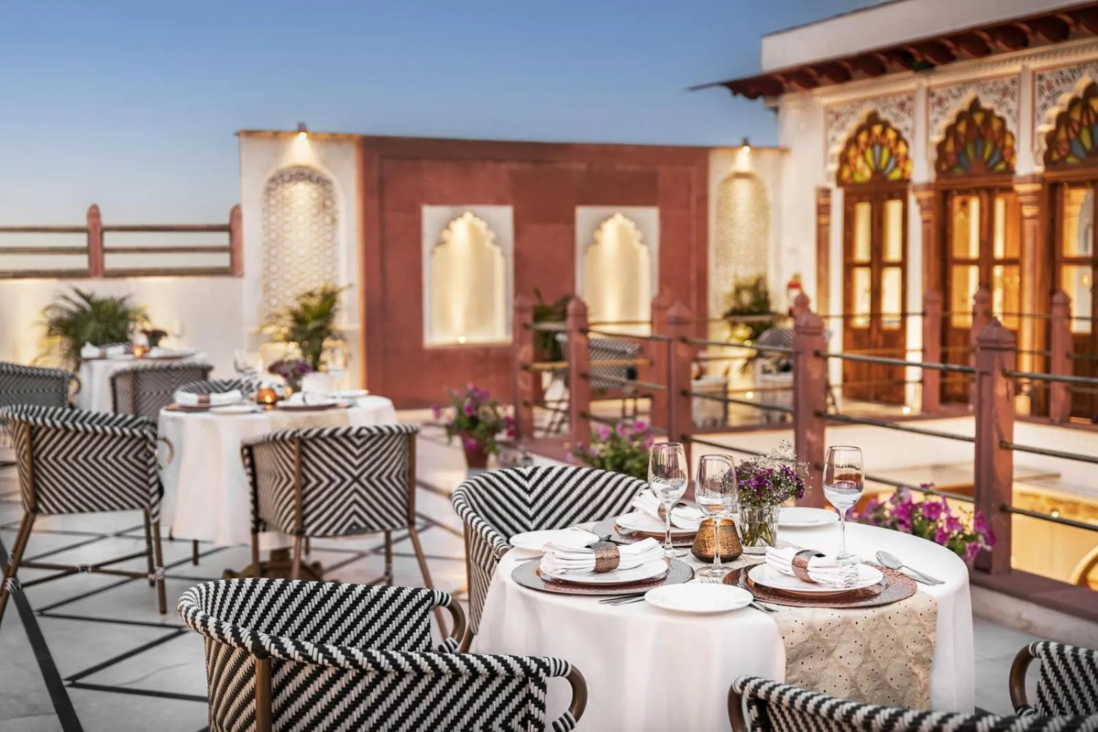 Balcony/Terrace in Haveli Dharampura & Golden Haveli- UNESCO awarded Boutique Heritage Hotel