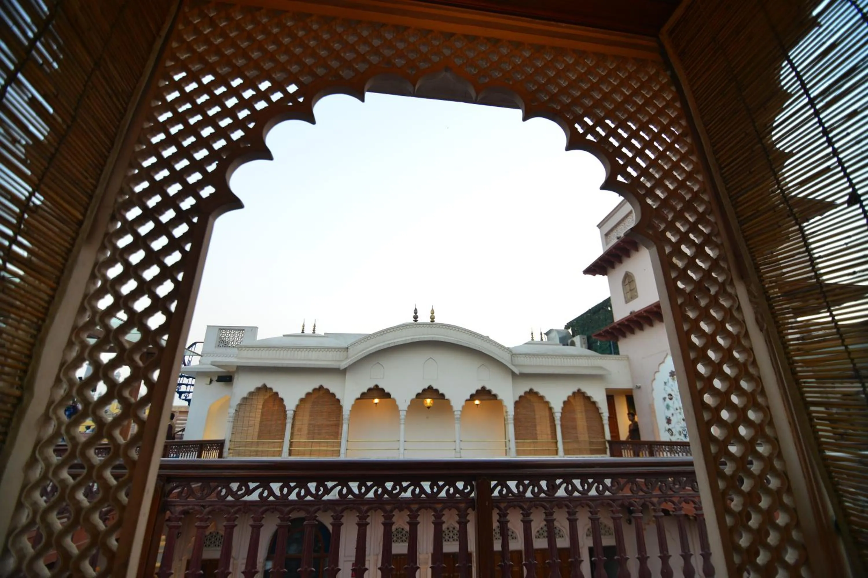 Balcony/Terrace in Haveli Dharampura & Golden Haveli- UNESCO awarded Boutique Heritage Hotel