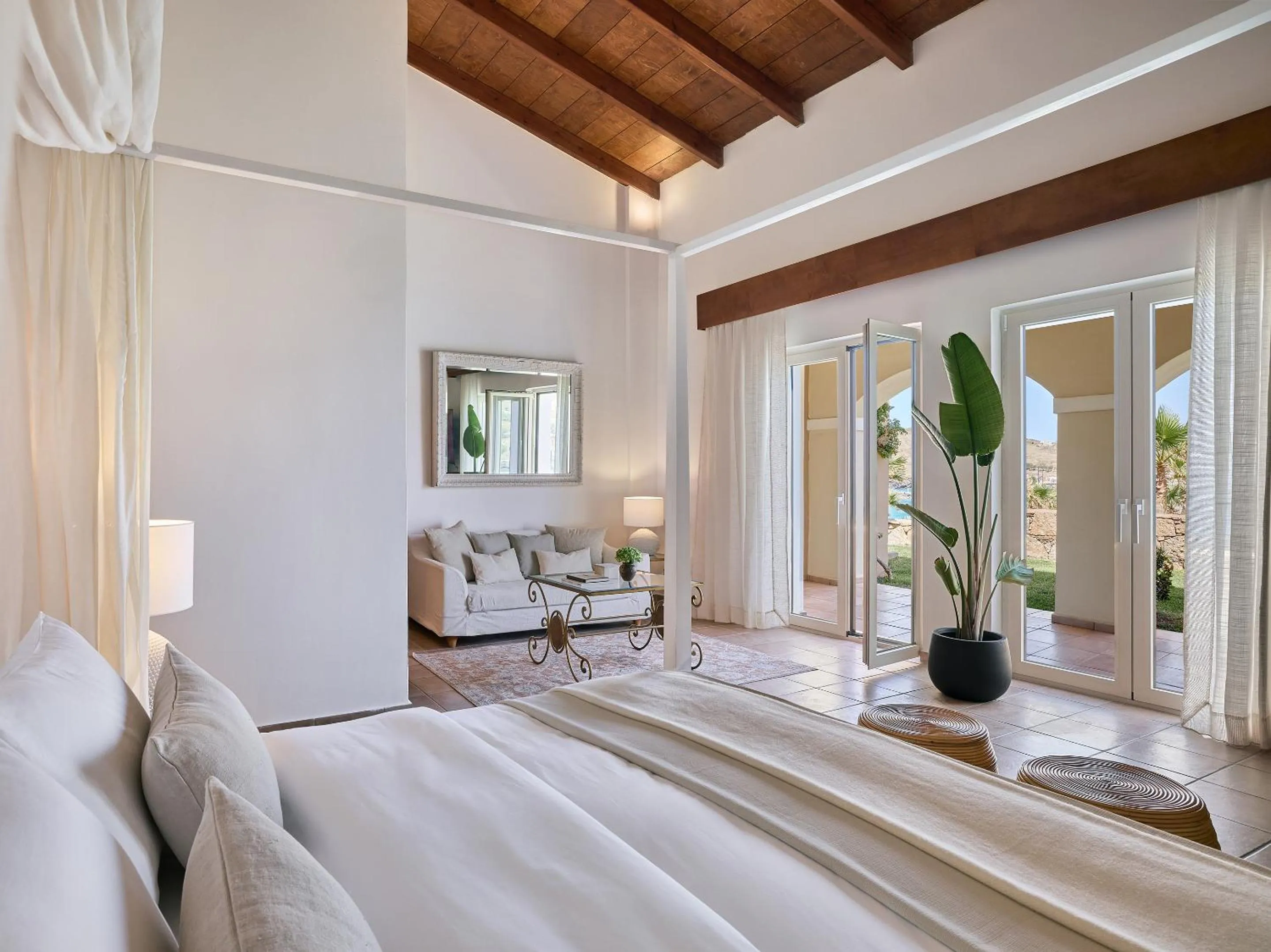 Bedroom, Bed in Grecotel Marine Palace & Aqua Park