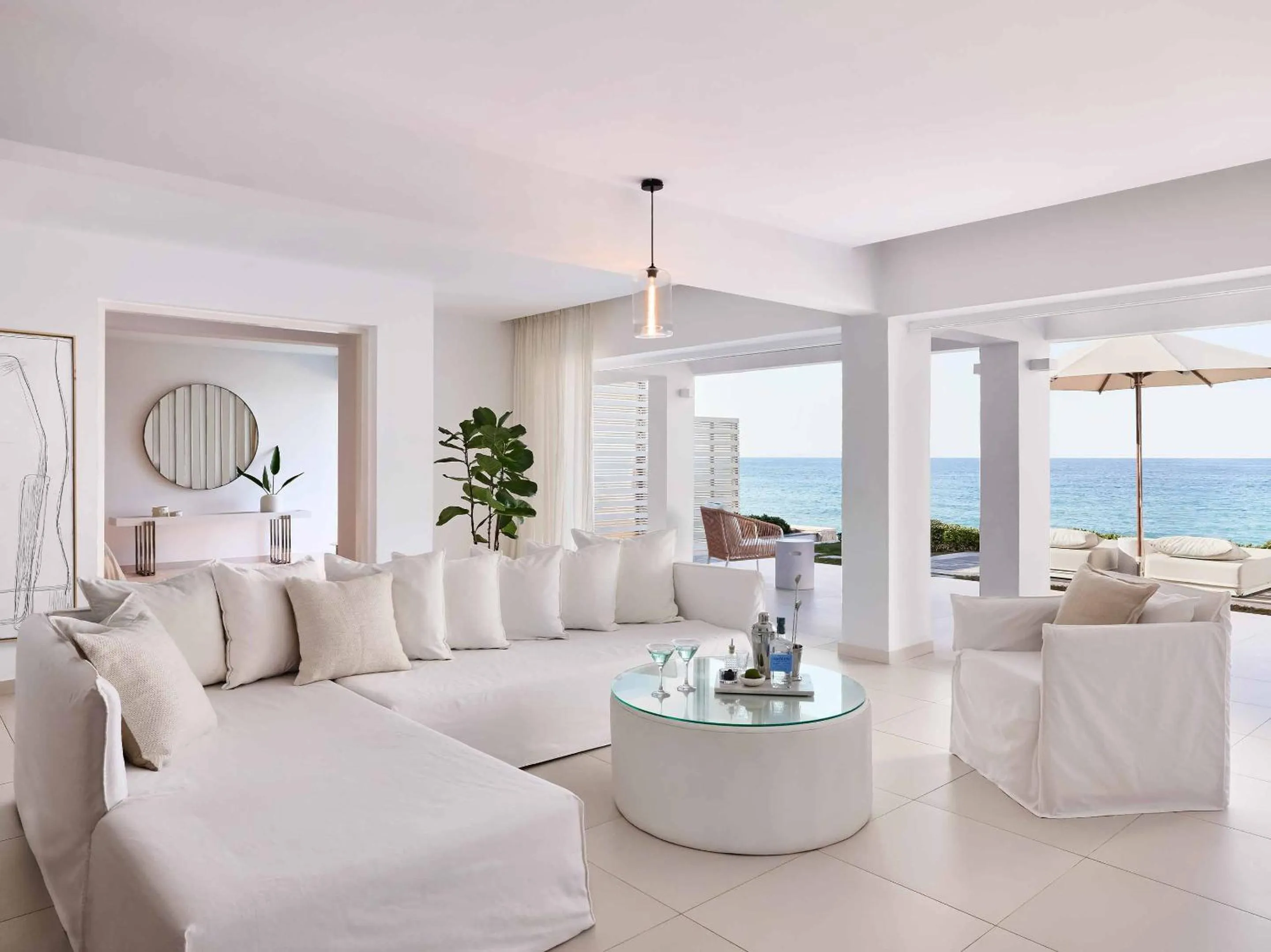 Living room in Grecotel LUXME White