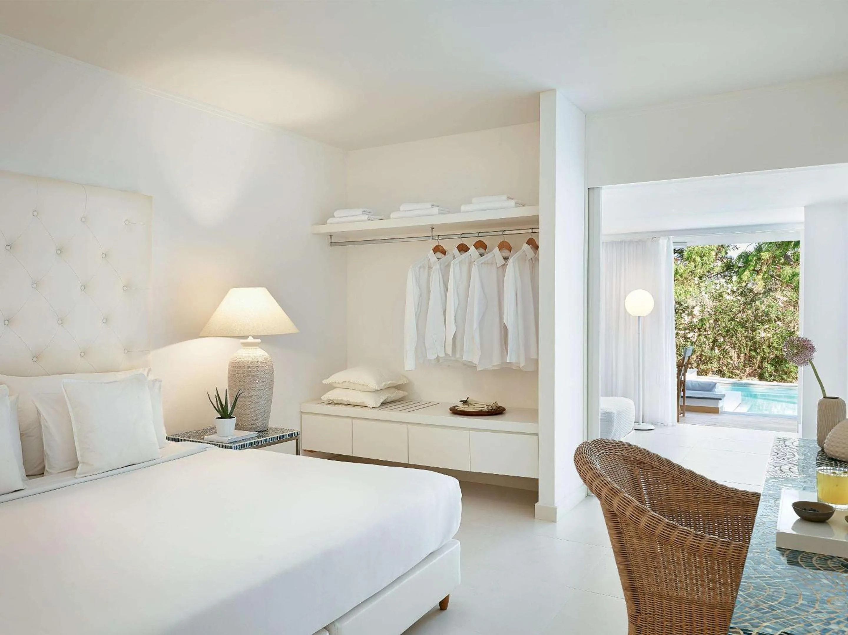 Bedroom, Bed in Grecotel LUXME White