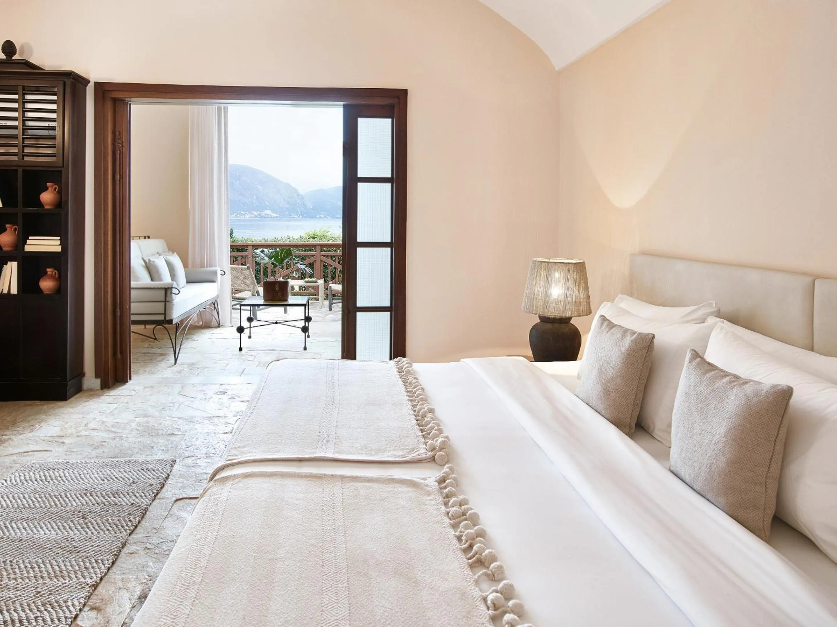 Photo of the whole room, Bed in Grecotel LUXME Daphnila Bay