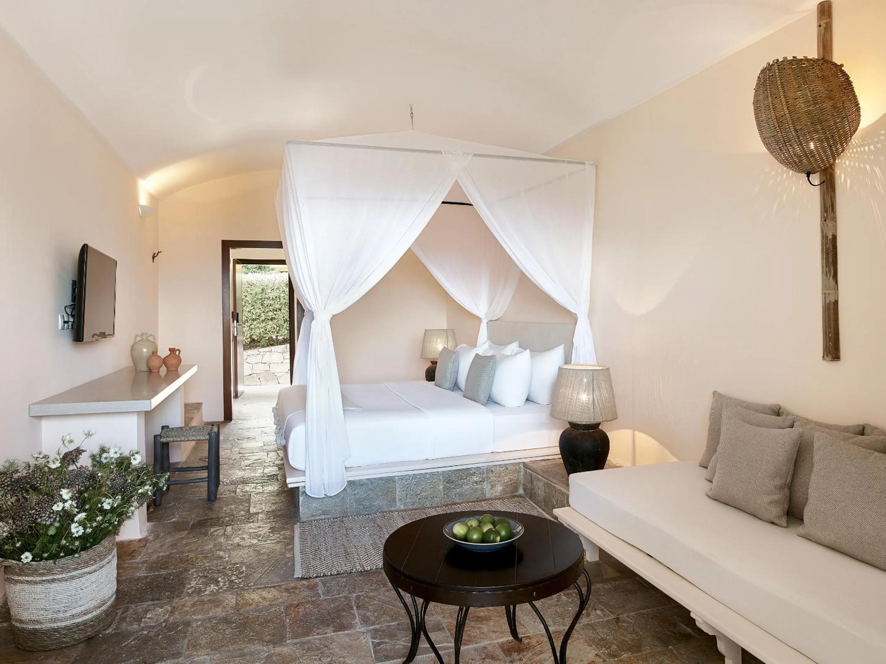 Bedroom, Bed in Grecotel LUXME Daphnila Bay