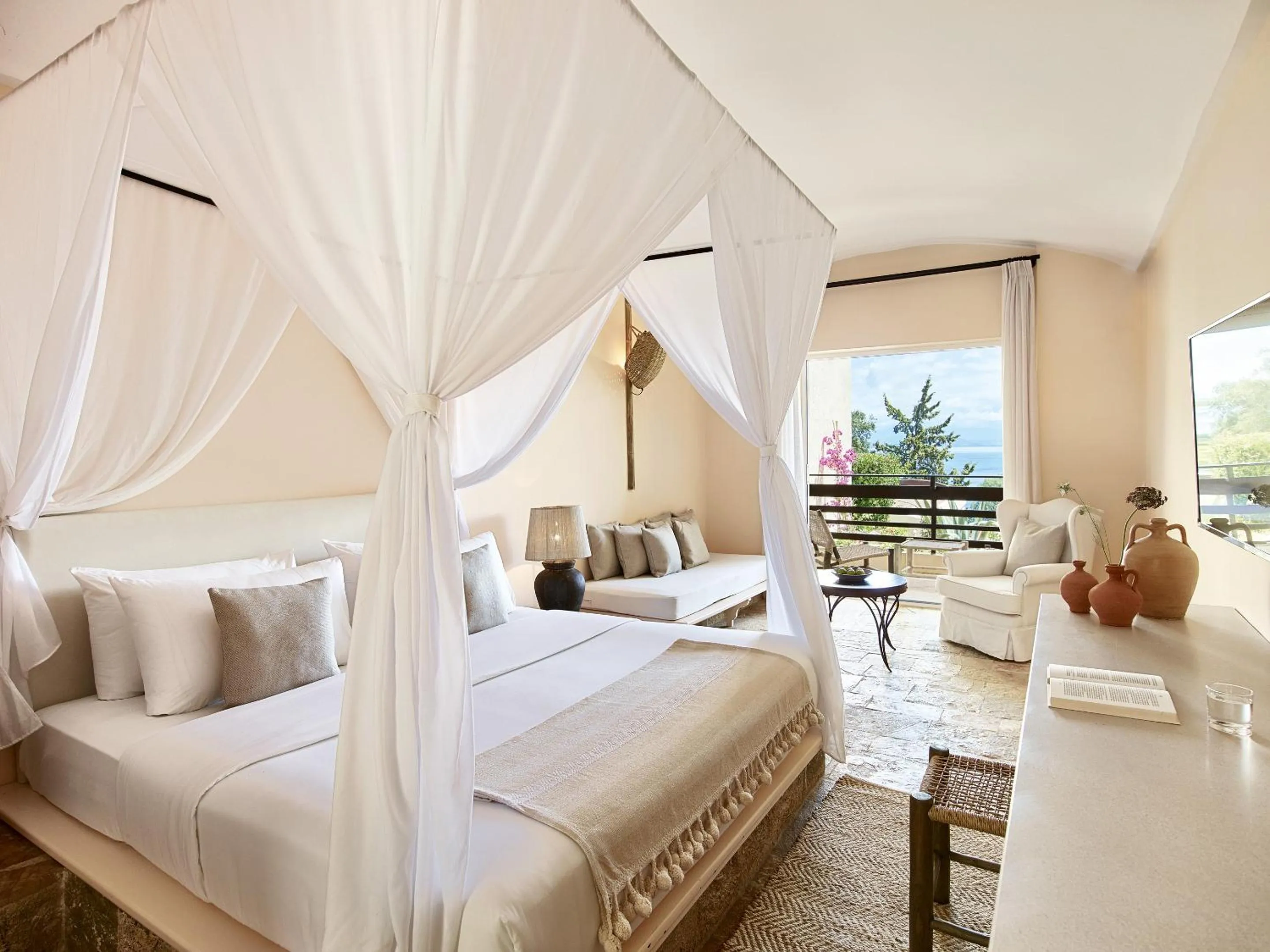 Bedroom, Bed in Grecotel LUXME Daphnila Bay