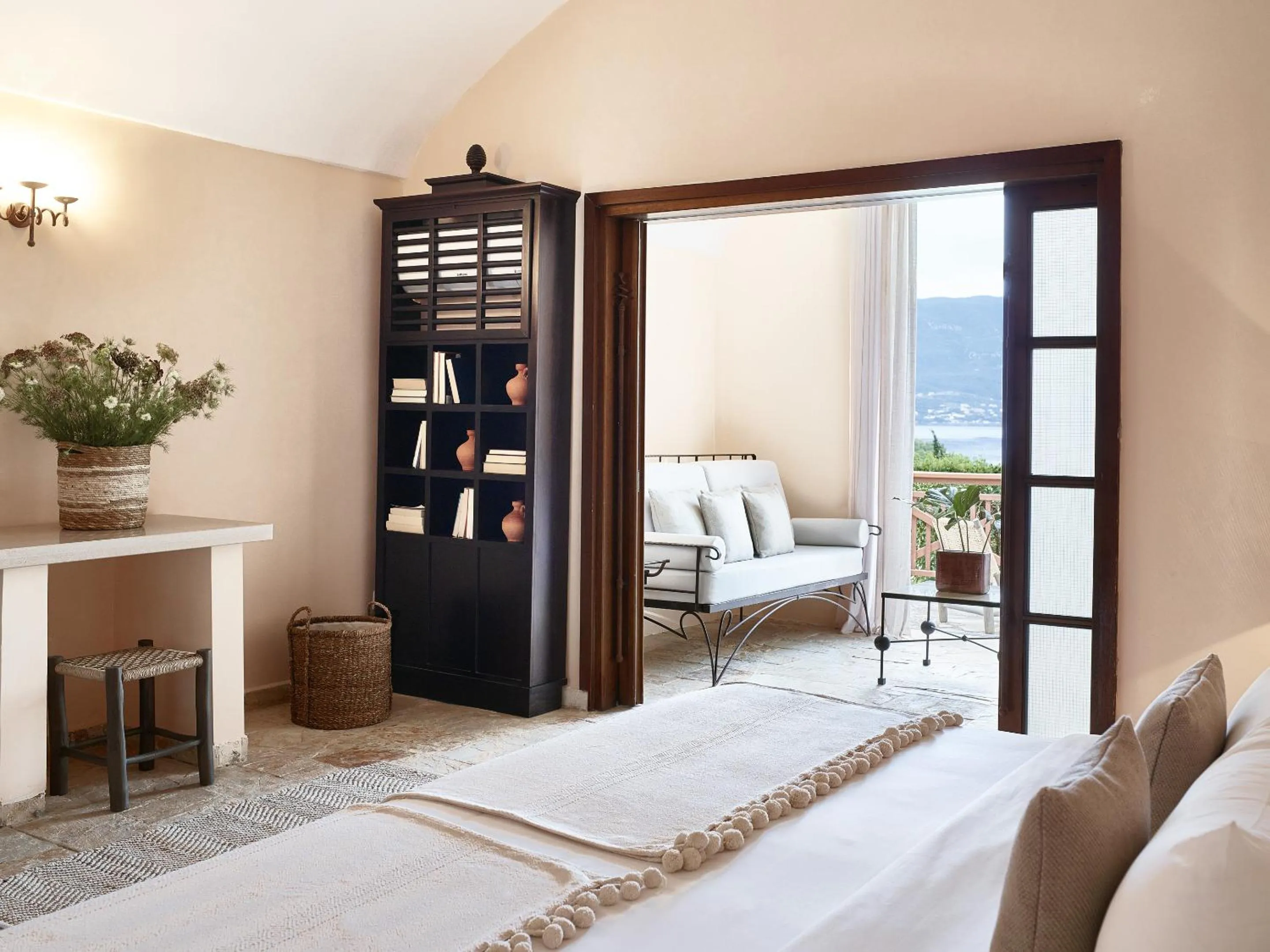 Decorative detail, Bed in Grecotel LUXME Daphnila Bay