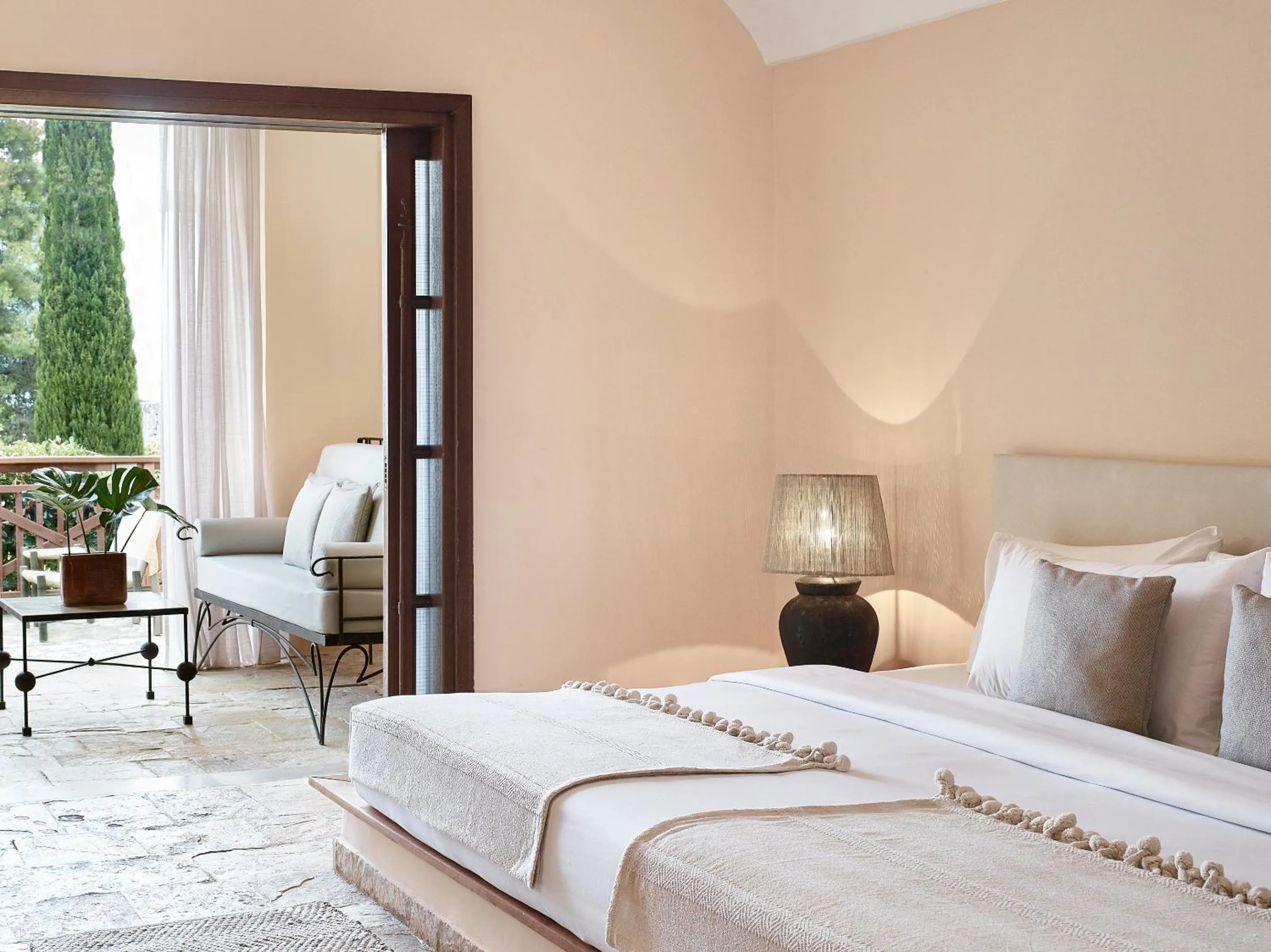 Bed in Grecotel LUXME Daphnila Bay