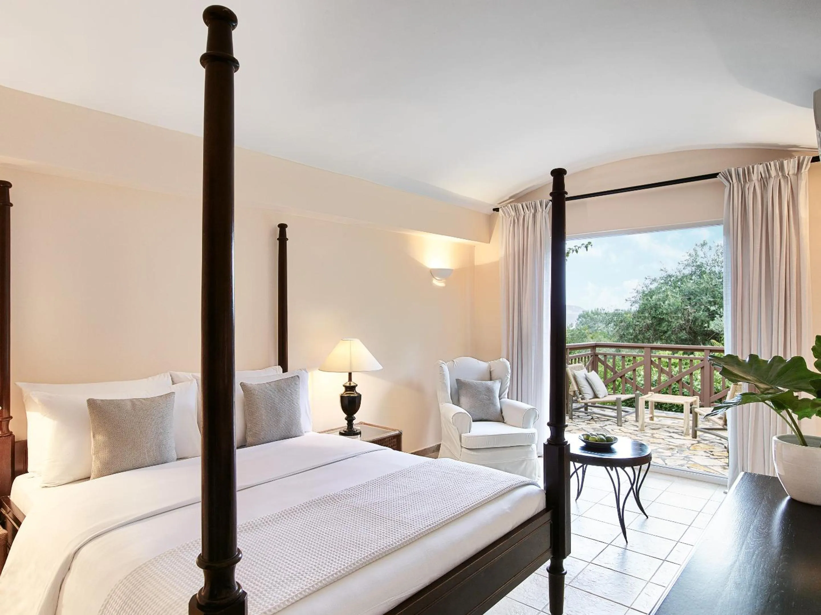 View (from property/room), Bed in Grecotel LUXME Daphnila Bay