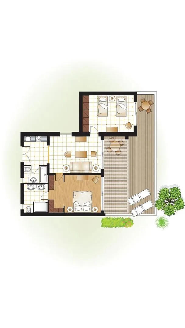 Floor plan in Grecotel LUXME Daphnila Bay
