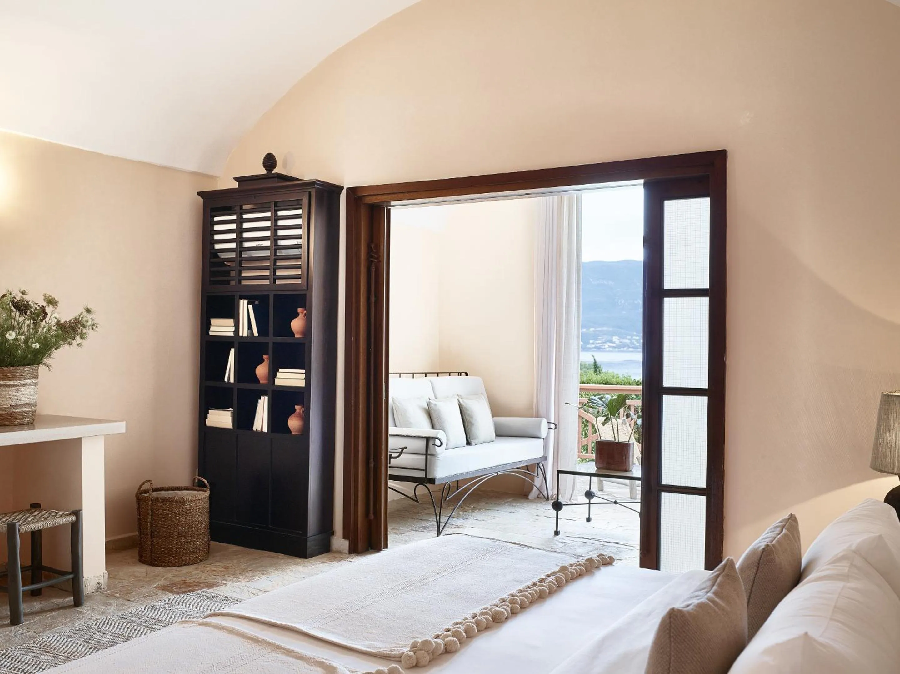 View (from property/room), Bed in Grecotel LUXME Daphnila Bay