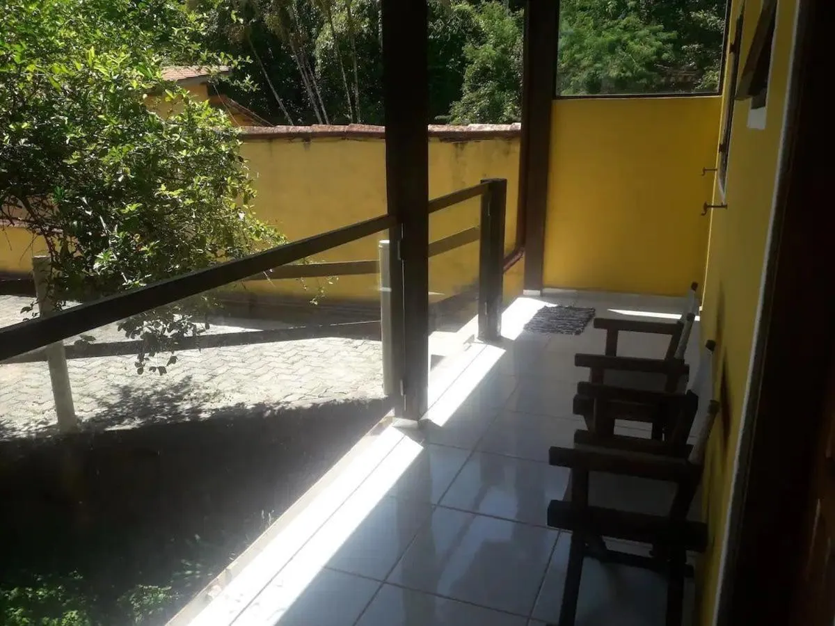 Balcony/Terrace in Chalés Azuleto - Ilhabela