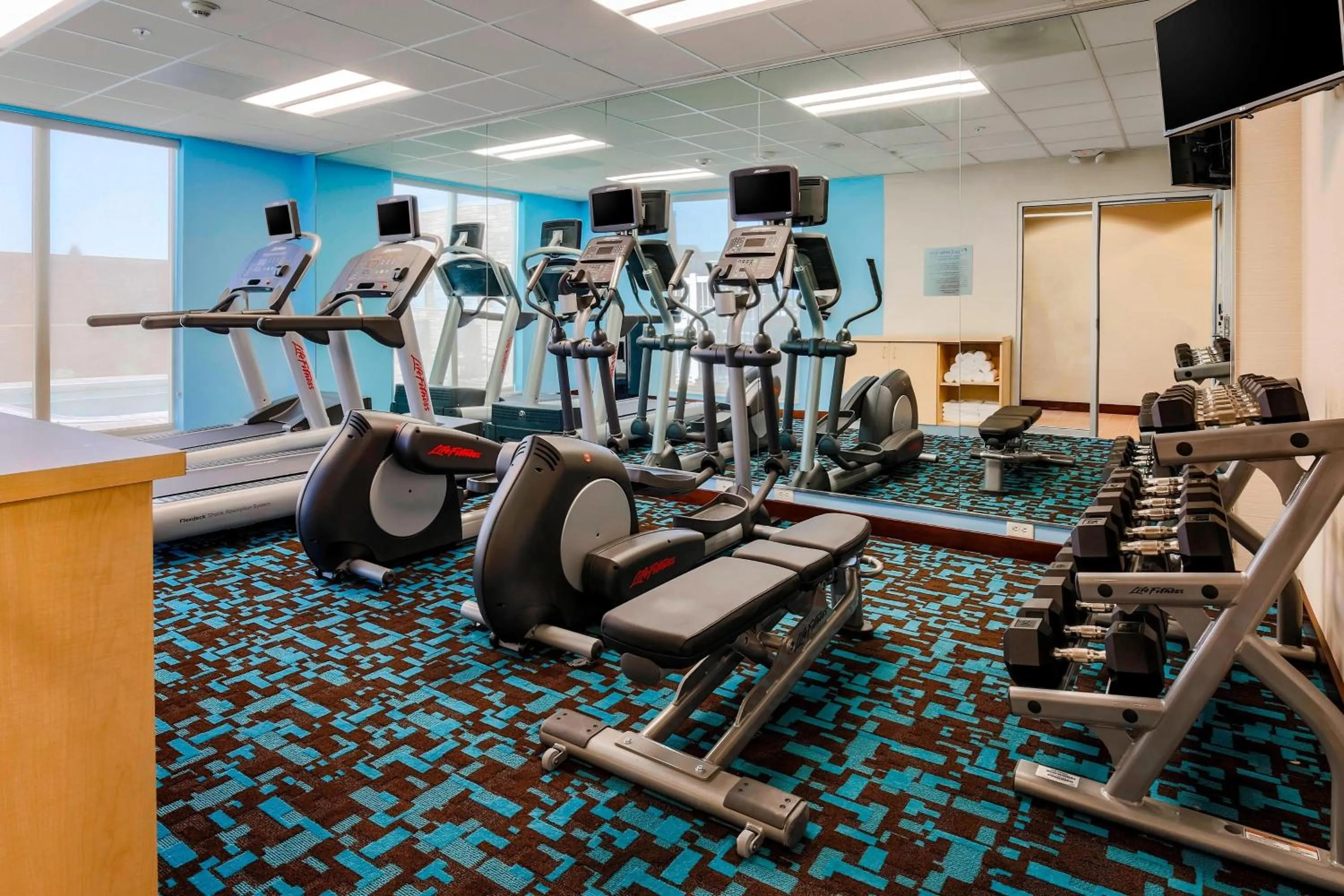 Fitness centre/facilities in Fairfield Inn & Suites by Marriott Pecos