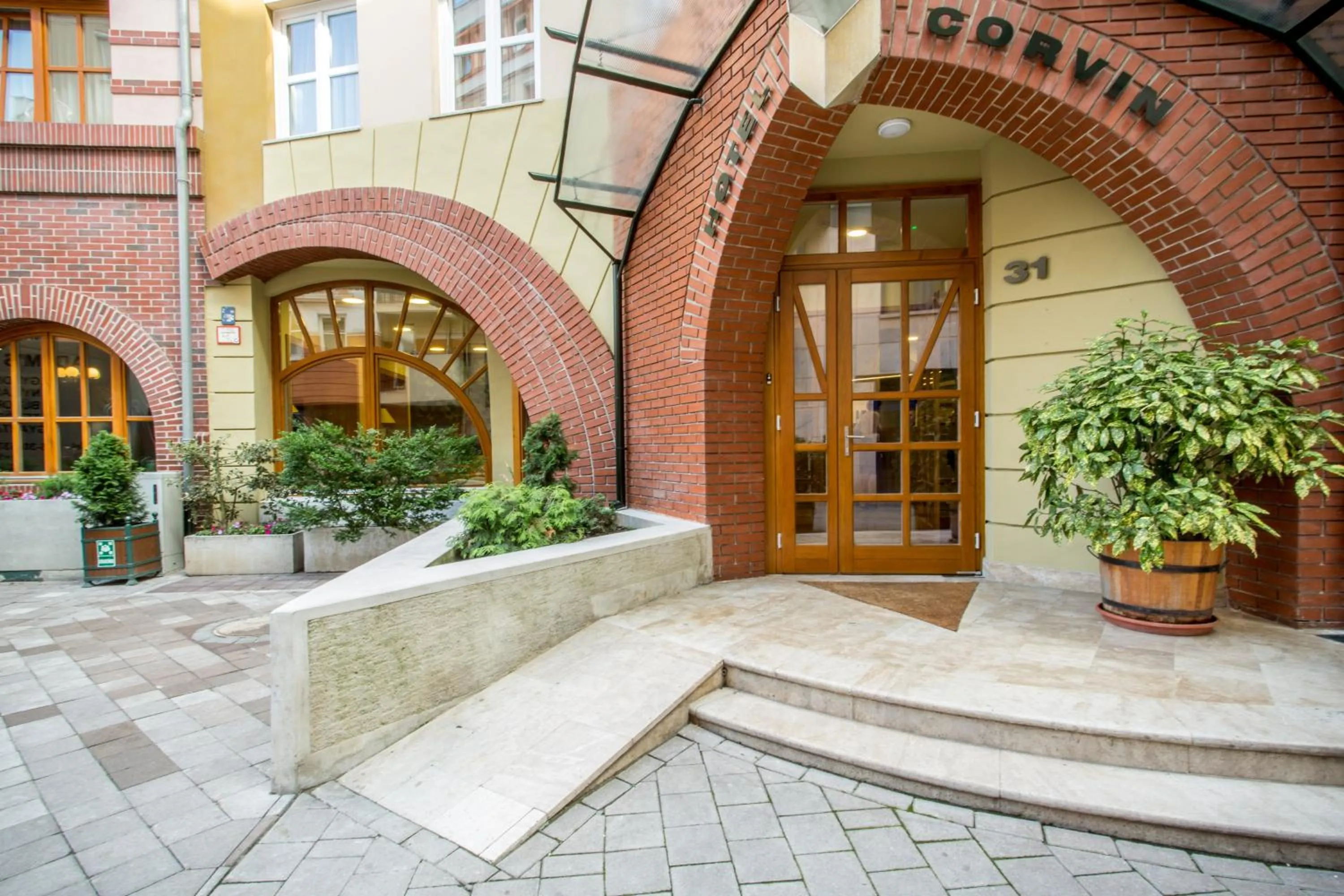 Property building in Corvin Hotel Budapest Residence