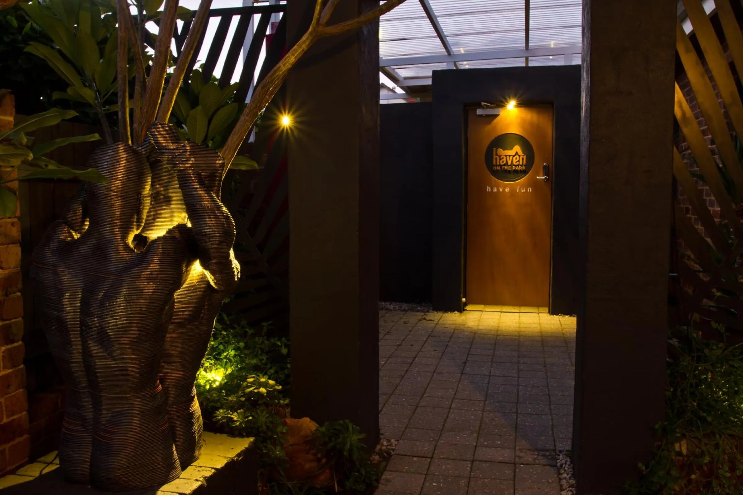 Garden view in Haven on the Park