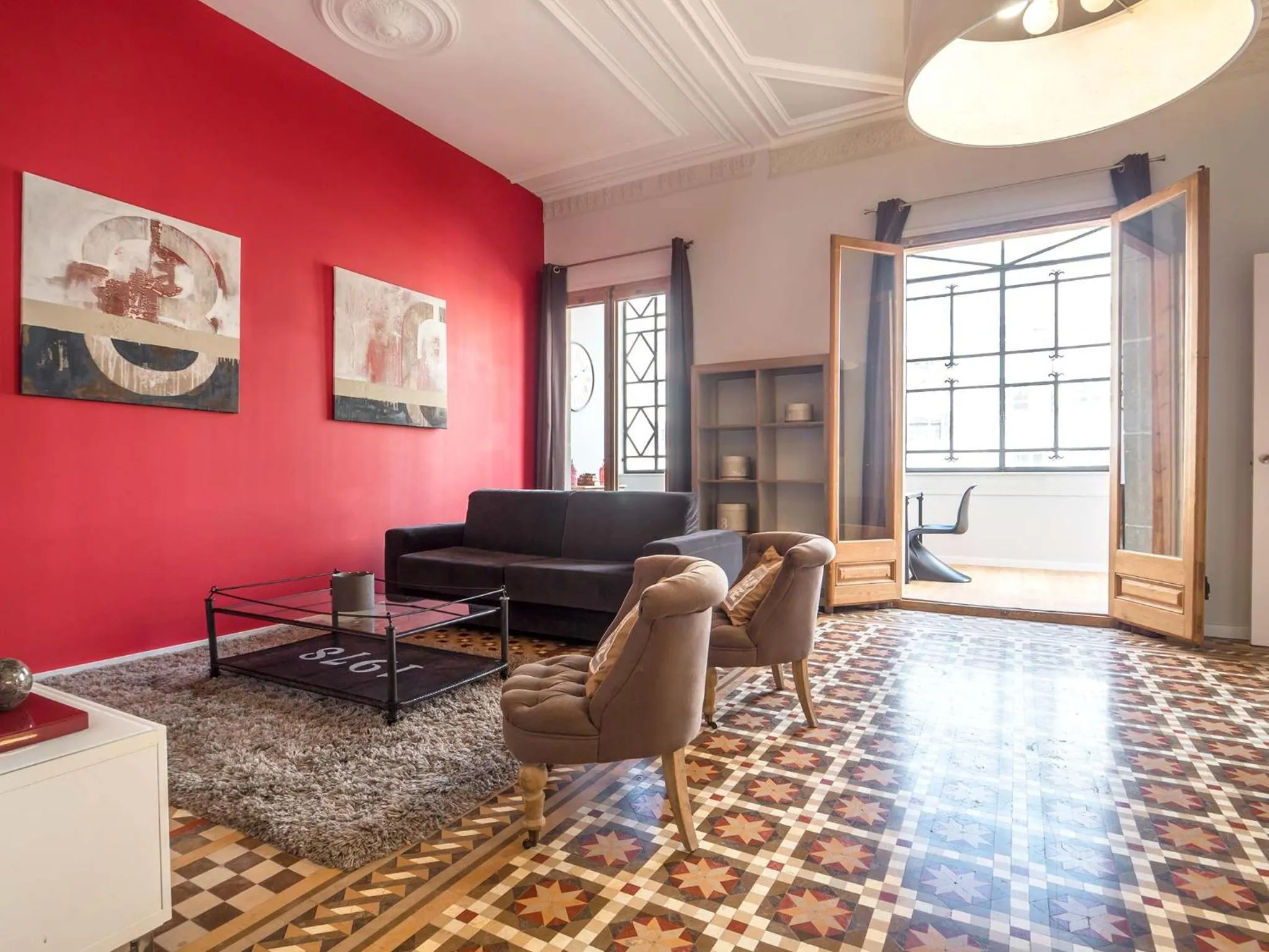 Living room in Rent Top Apartments Rambla Catalunya