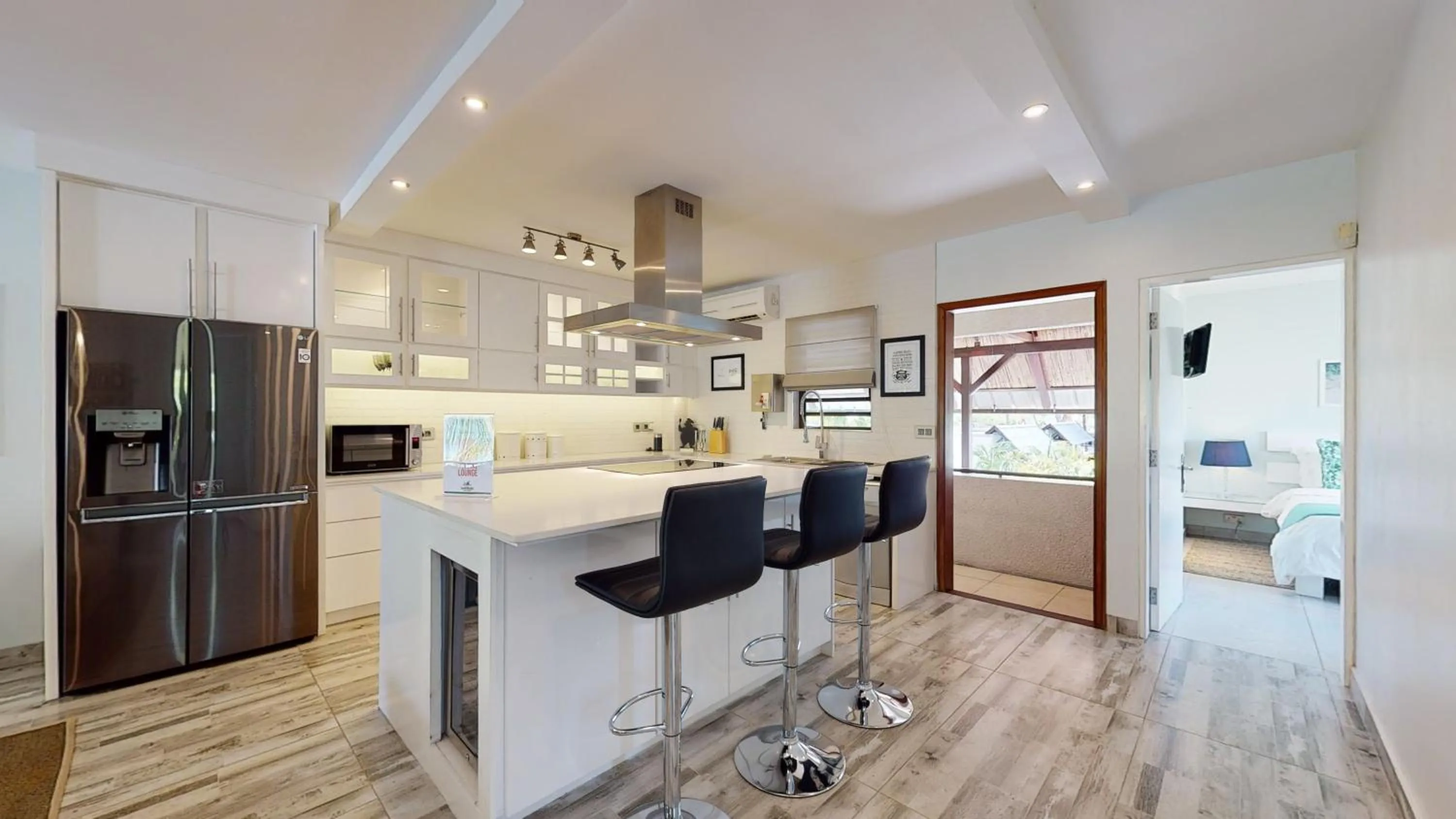 Kitchen or kitchenette in Bel Azur Beach Residence by LOV Mauritius