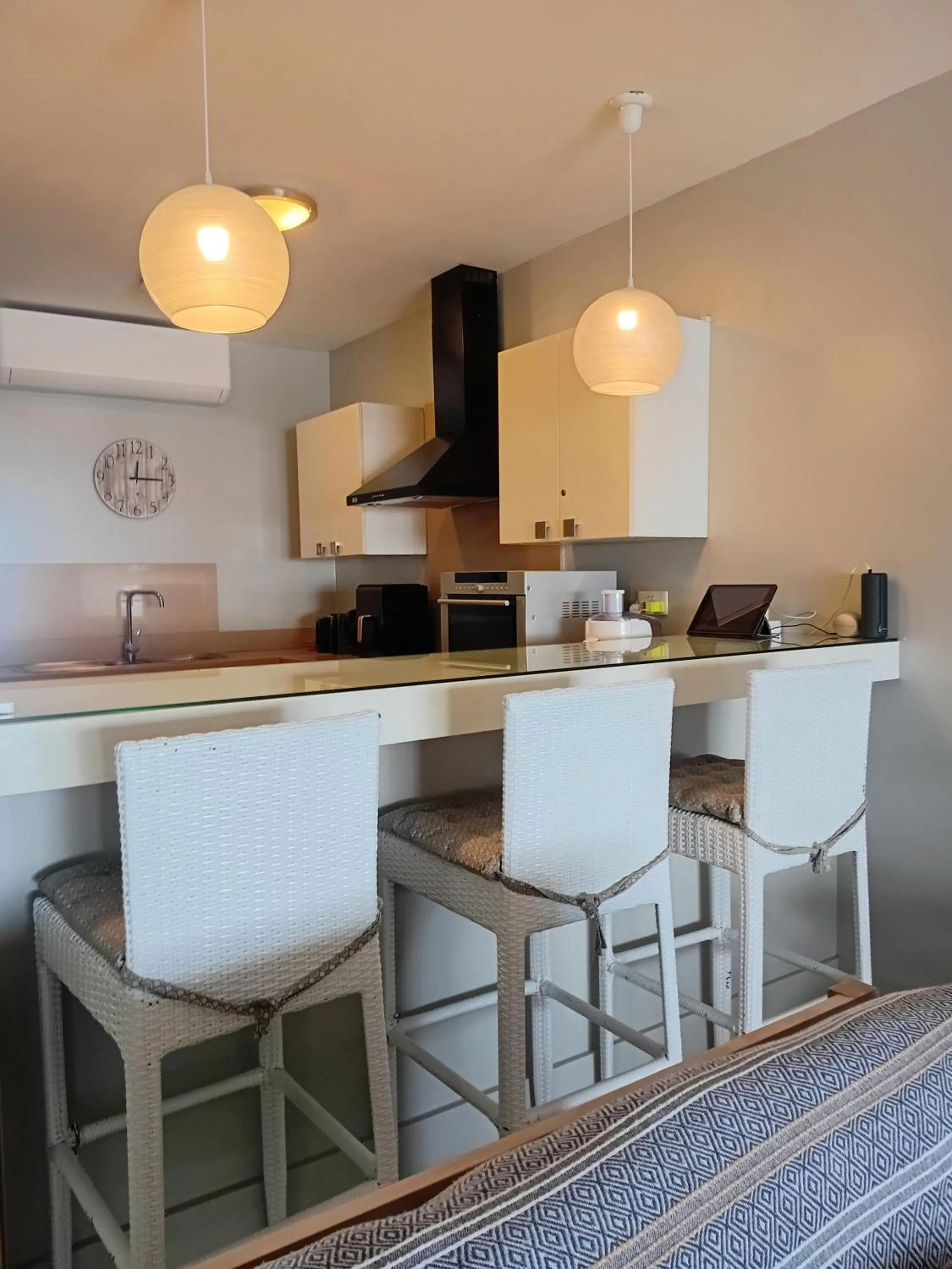 kitchen in Bel Azur Beach Residence by LOV Mauritius