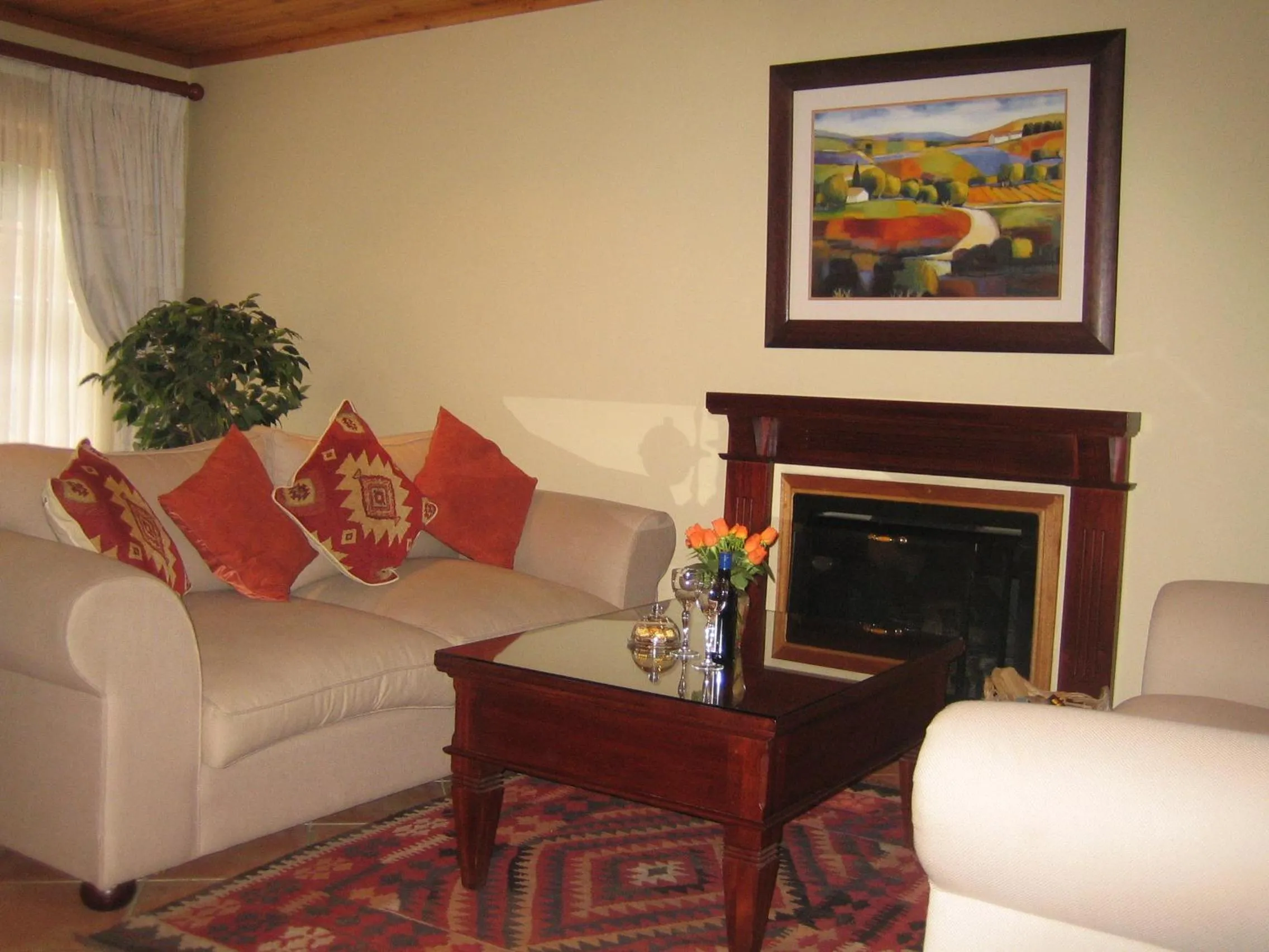 Seating area in Oak Tree Lodge