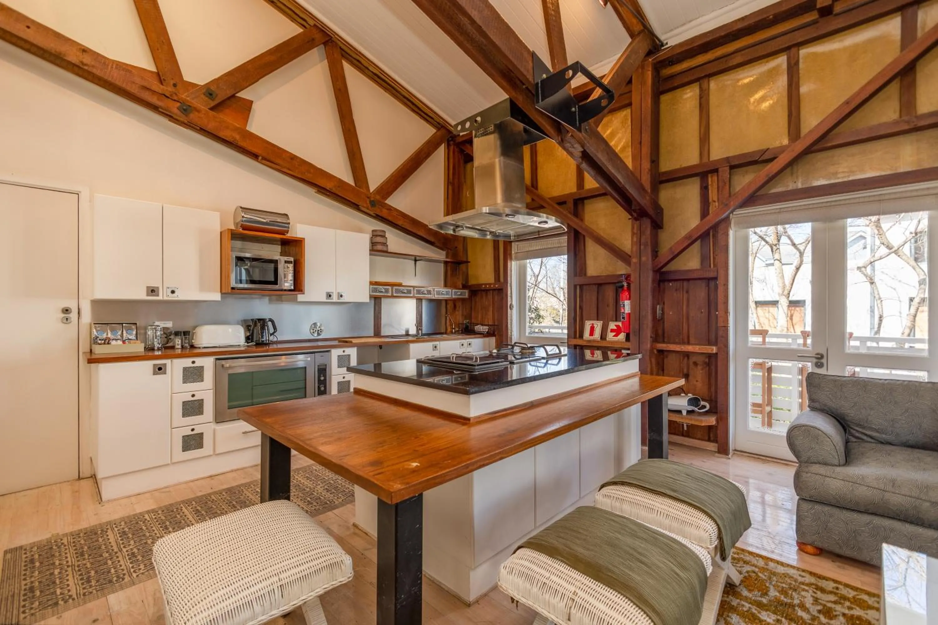 Kitchen or kitchenette in The Lofts Boutique Hotel