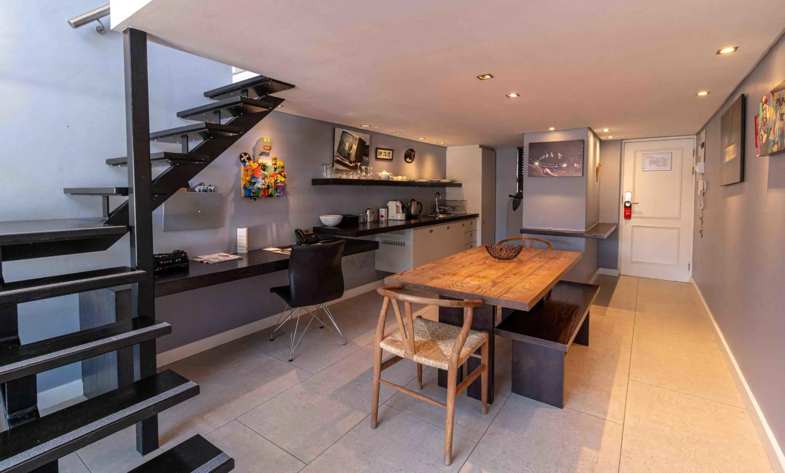 Kitchen or kitchenette in Hippo Boutique Hotel