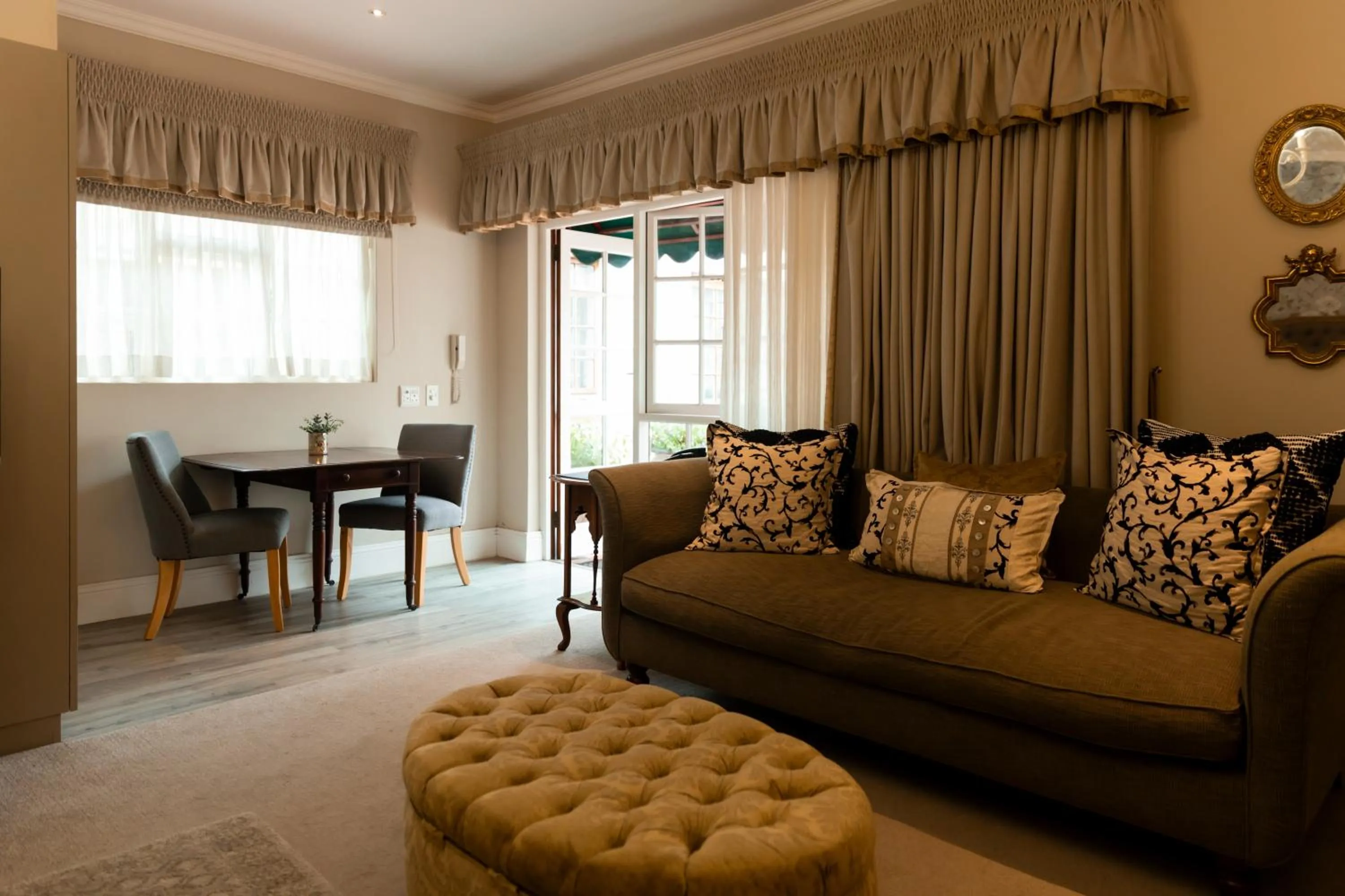 Seating area in Lemon Tree Lane