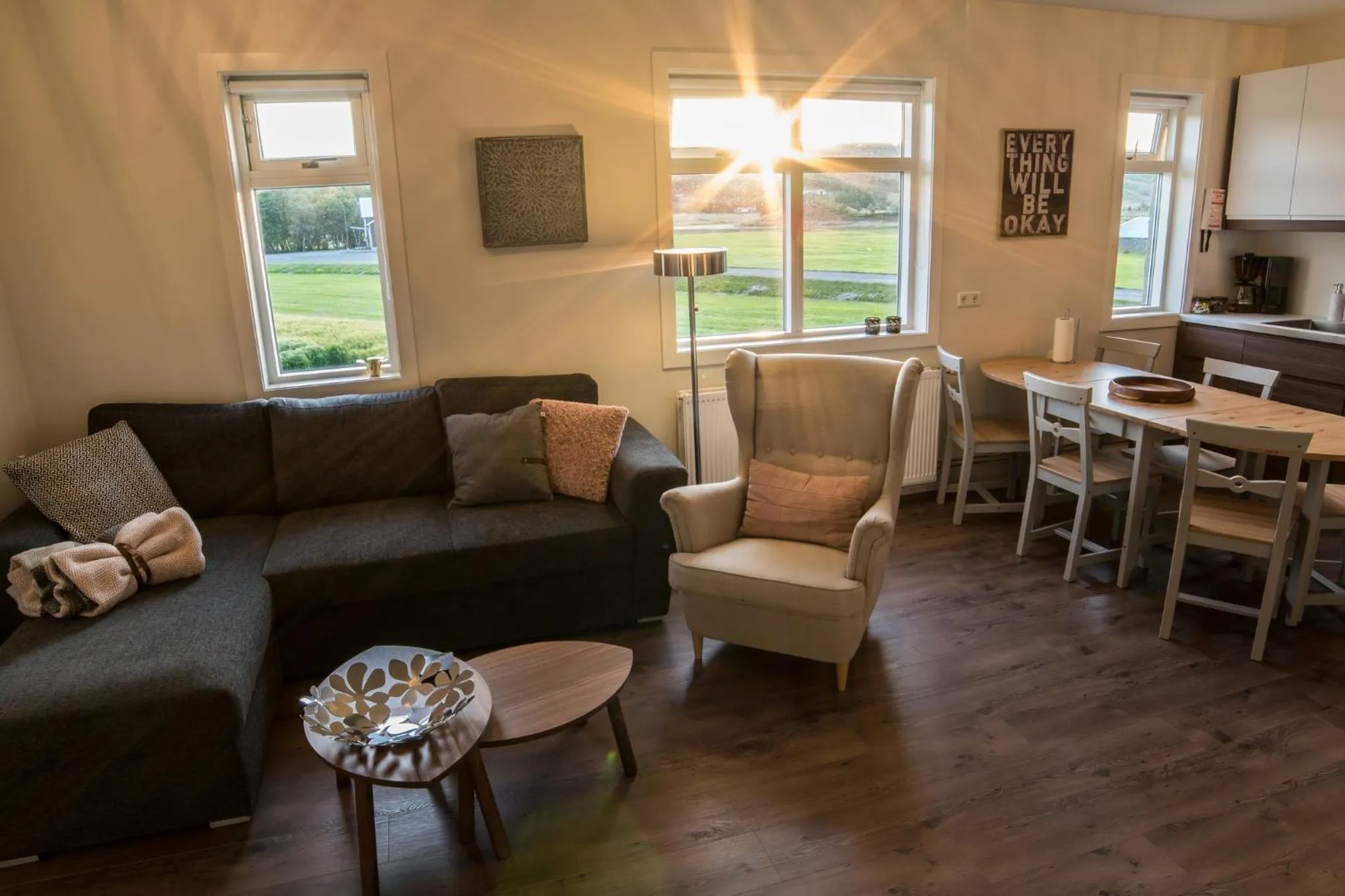Living room in Breidamyri Farm Apartments