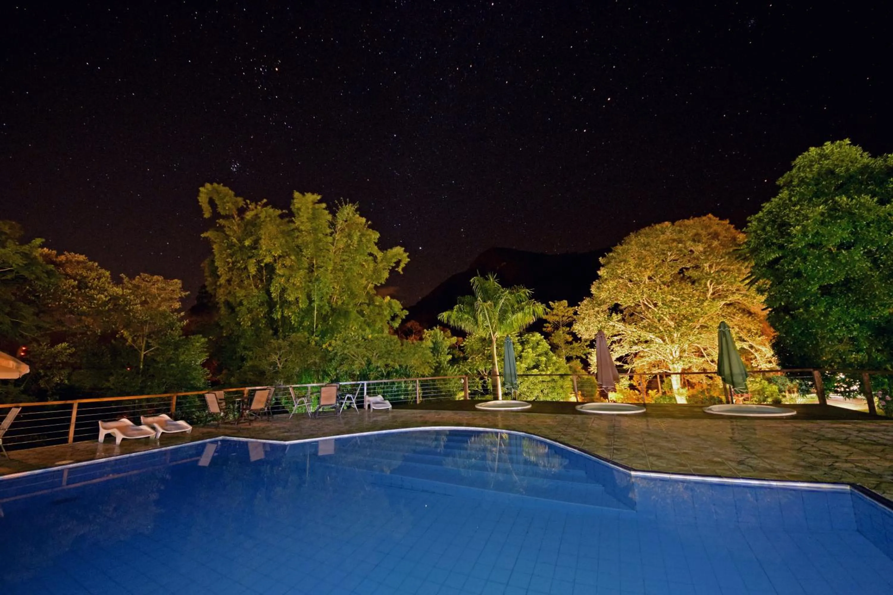 Pool view in Alta Colina Chalés