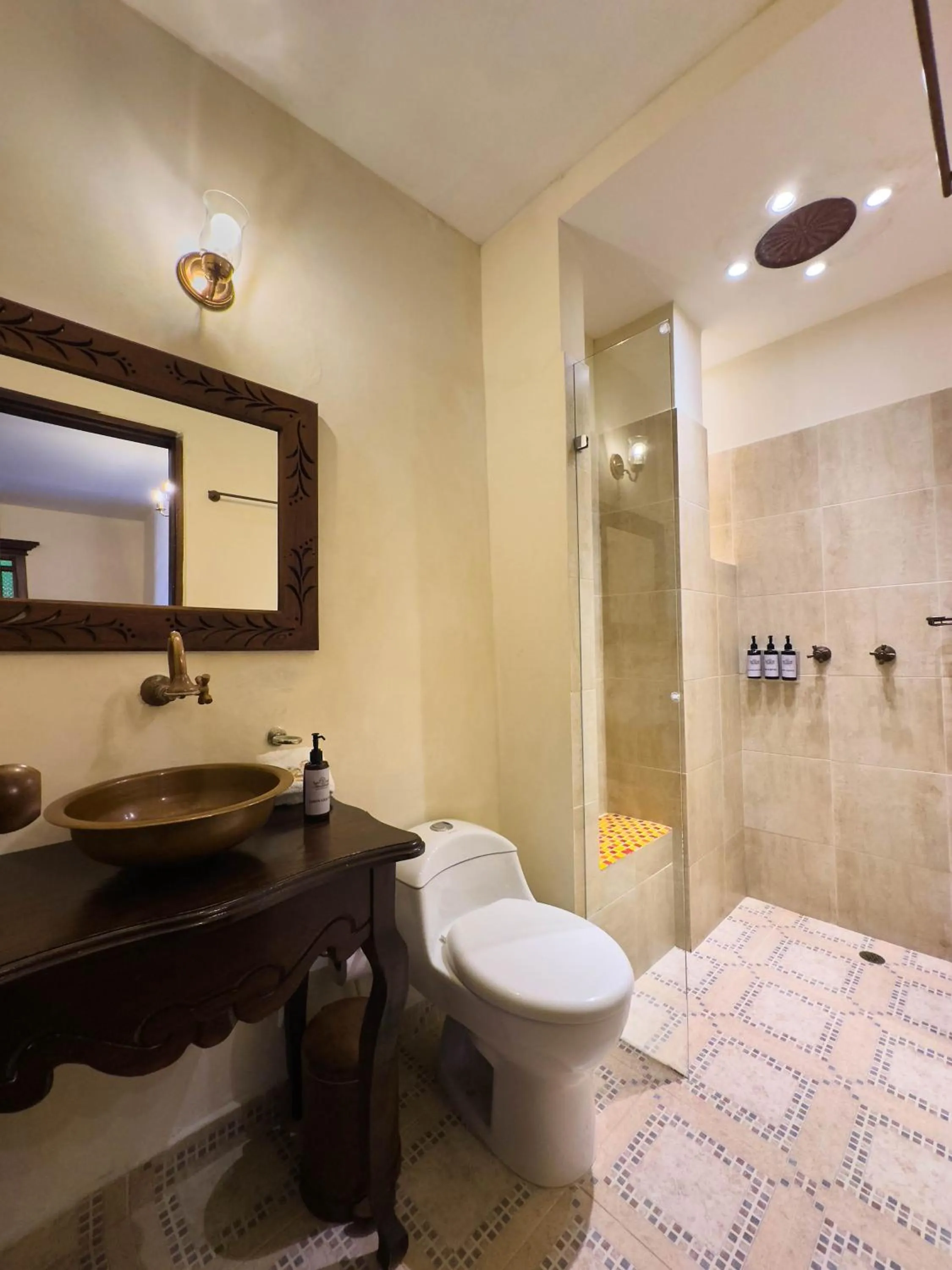 Shower in Nueva Granada Hotel Colonial -Centro Histórico-