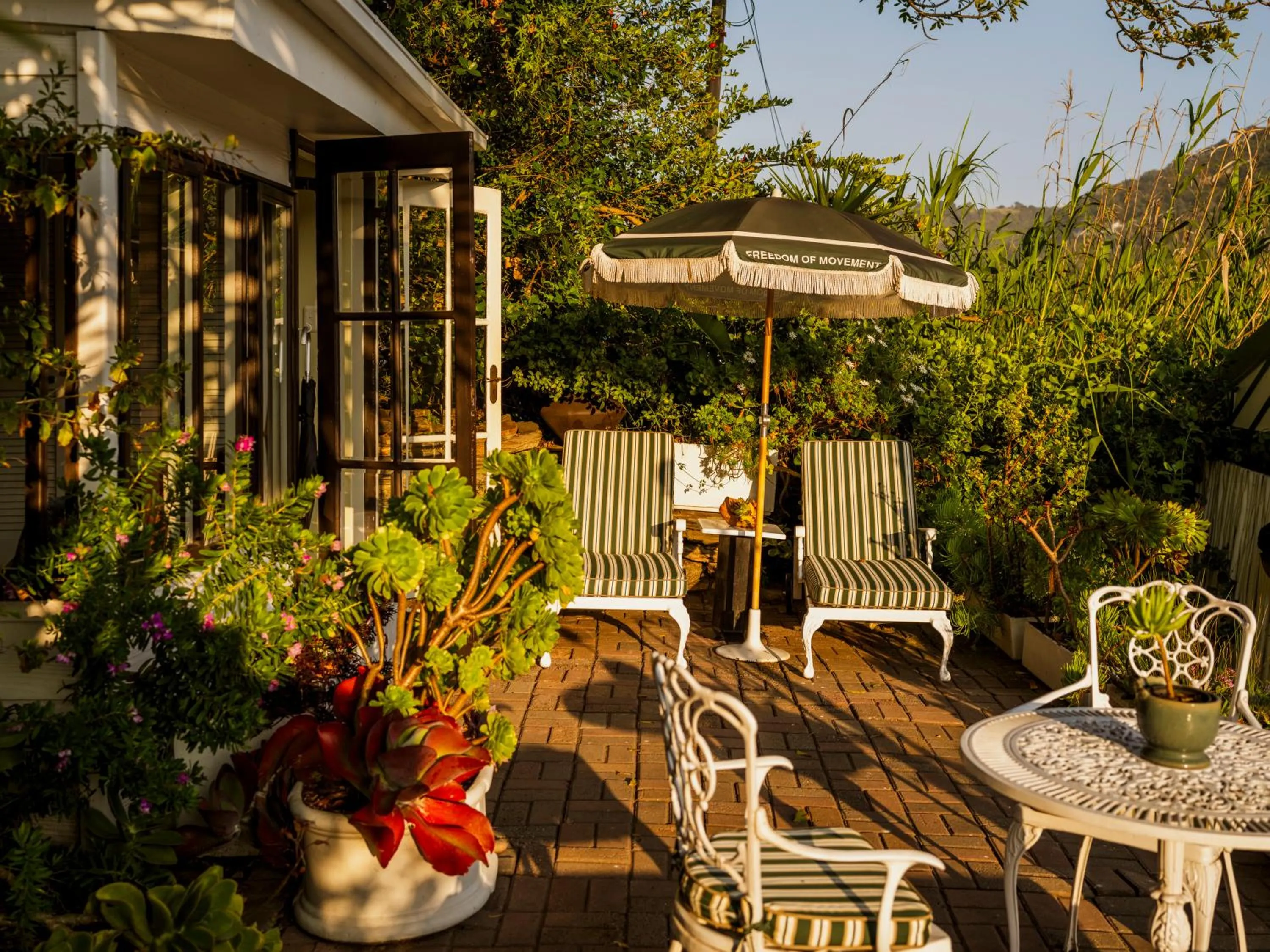 Patio in Moontide Riverside Lodge