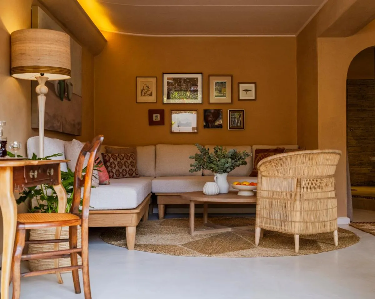 Living room in Moontide Riverside Lodge