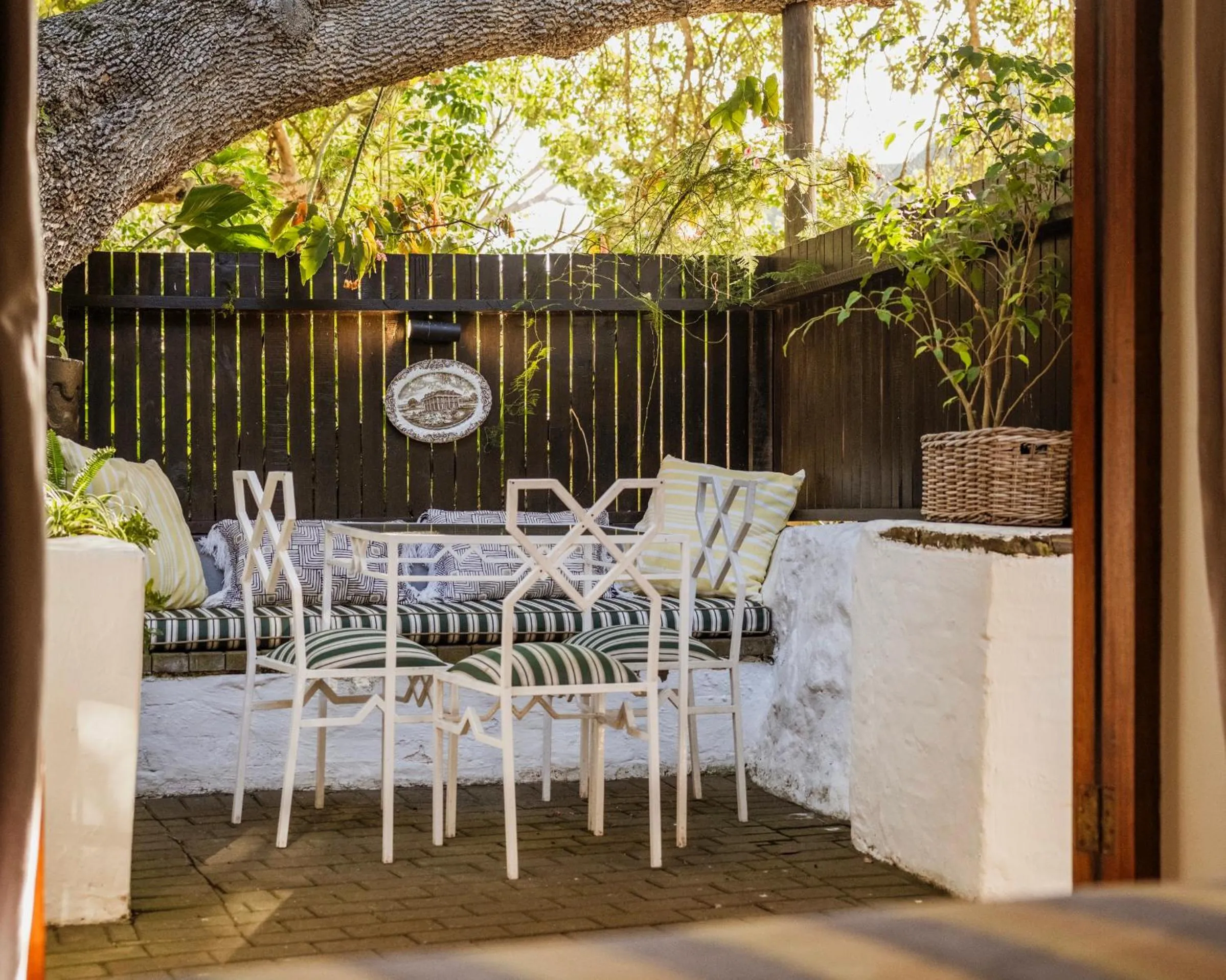 Patio in Moontide Riverside Lodge