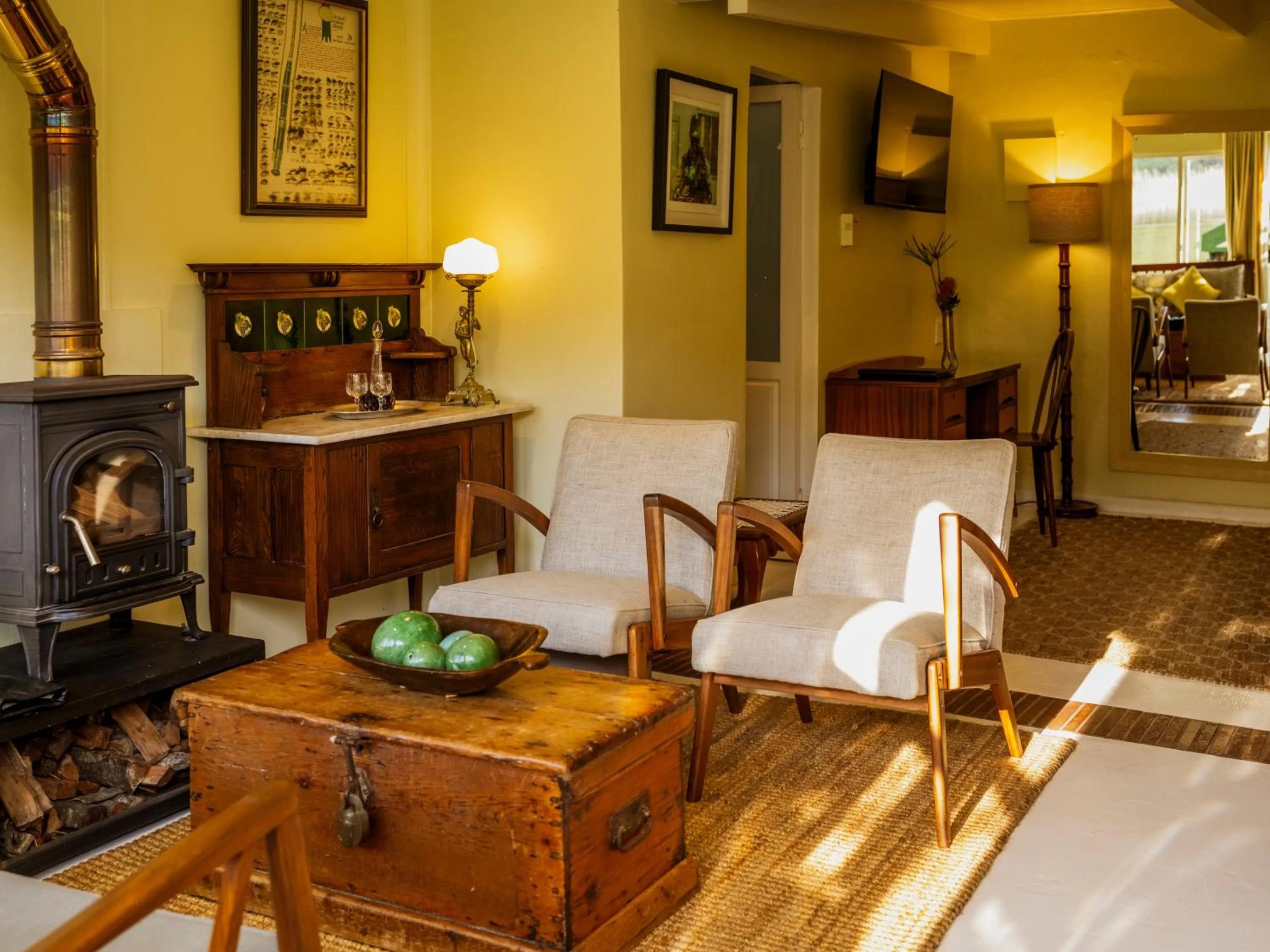 Living room in Moontide Riverside Lodge