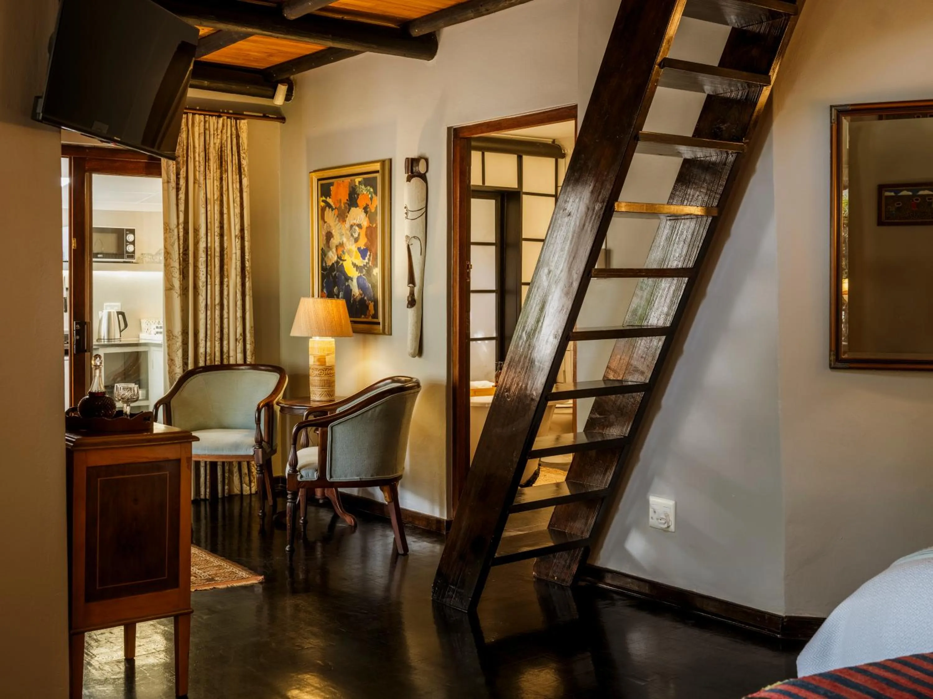 Living room in Moontide Riverside Lodge