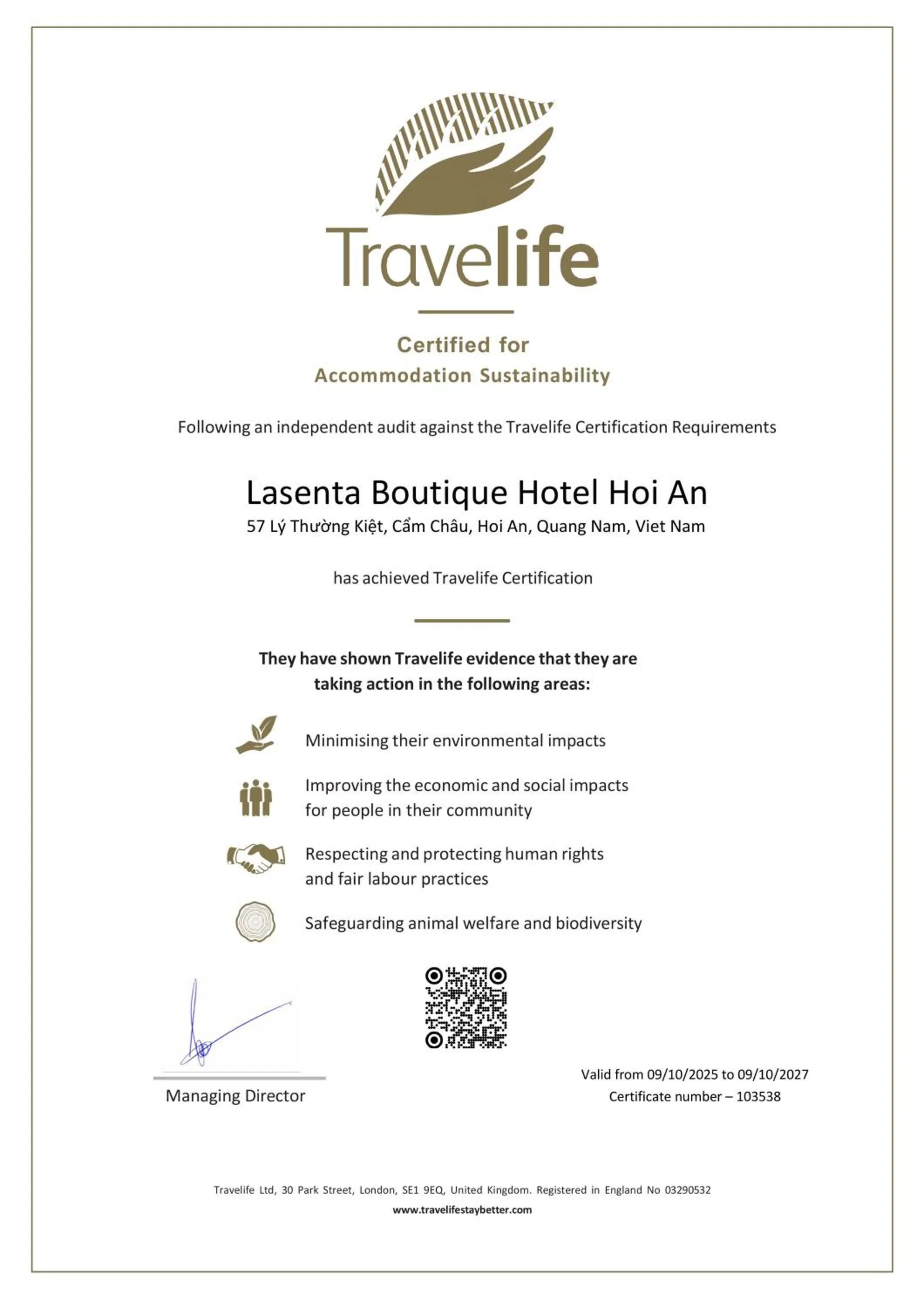 Property logo or sign in Lasenta Boutique Hotel Hoian