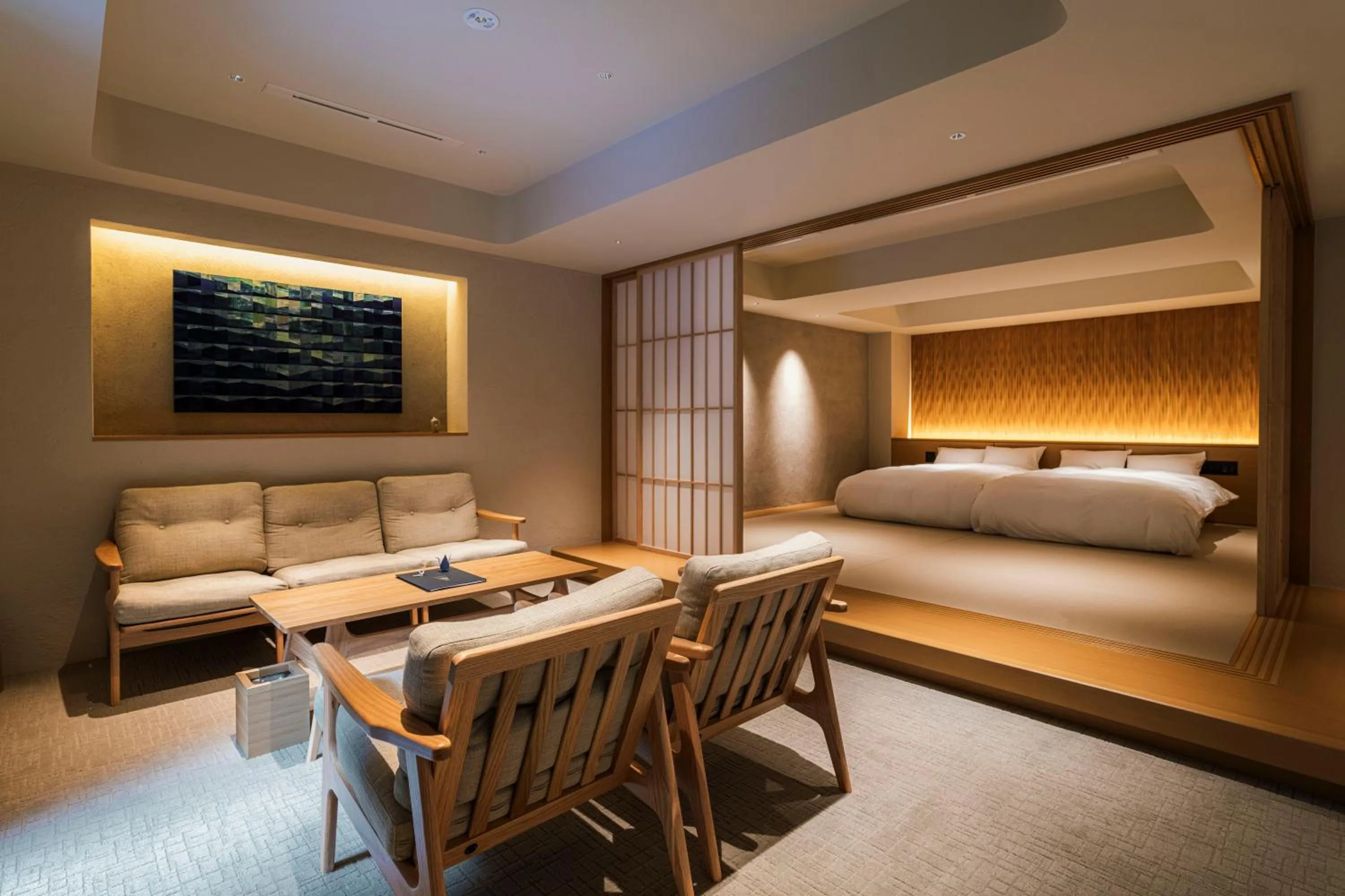 Photo of the whole room, Bed in Shinzan Kinosaki