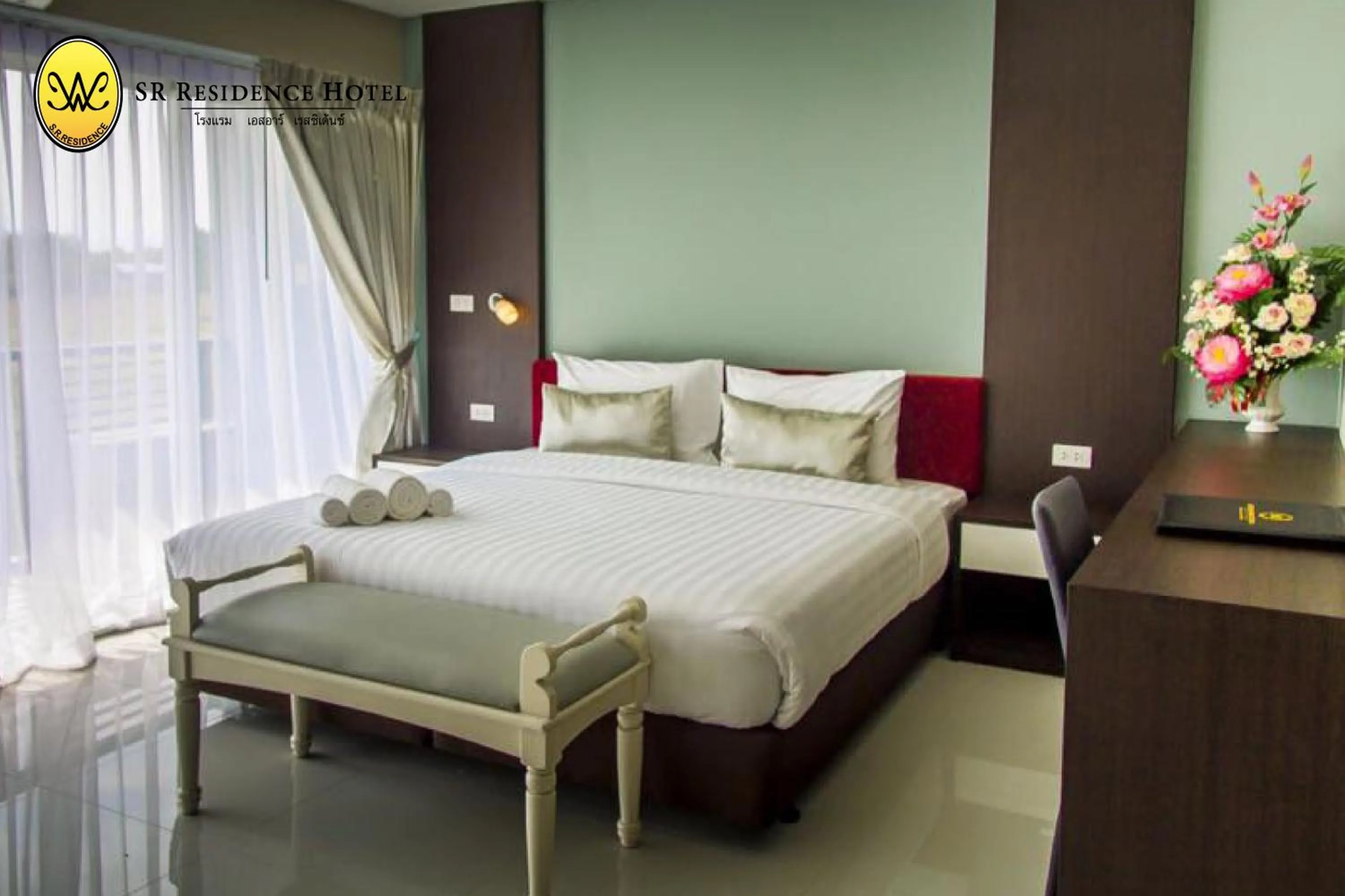 Photo of the whole room, Bed in SR Residence Hotel