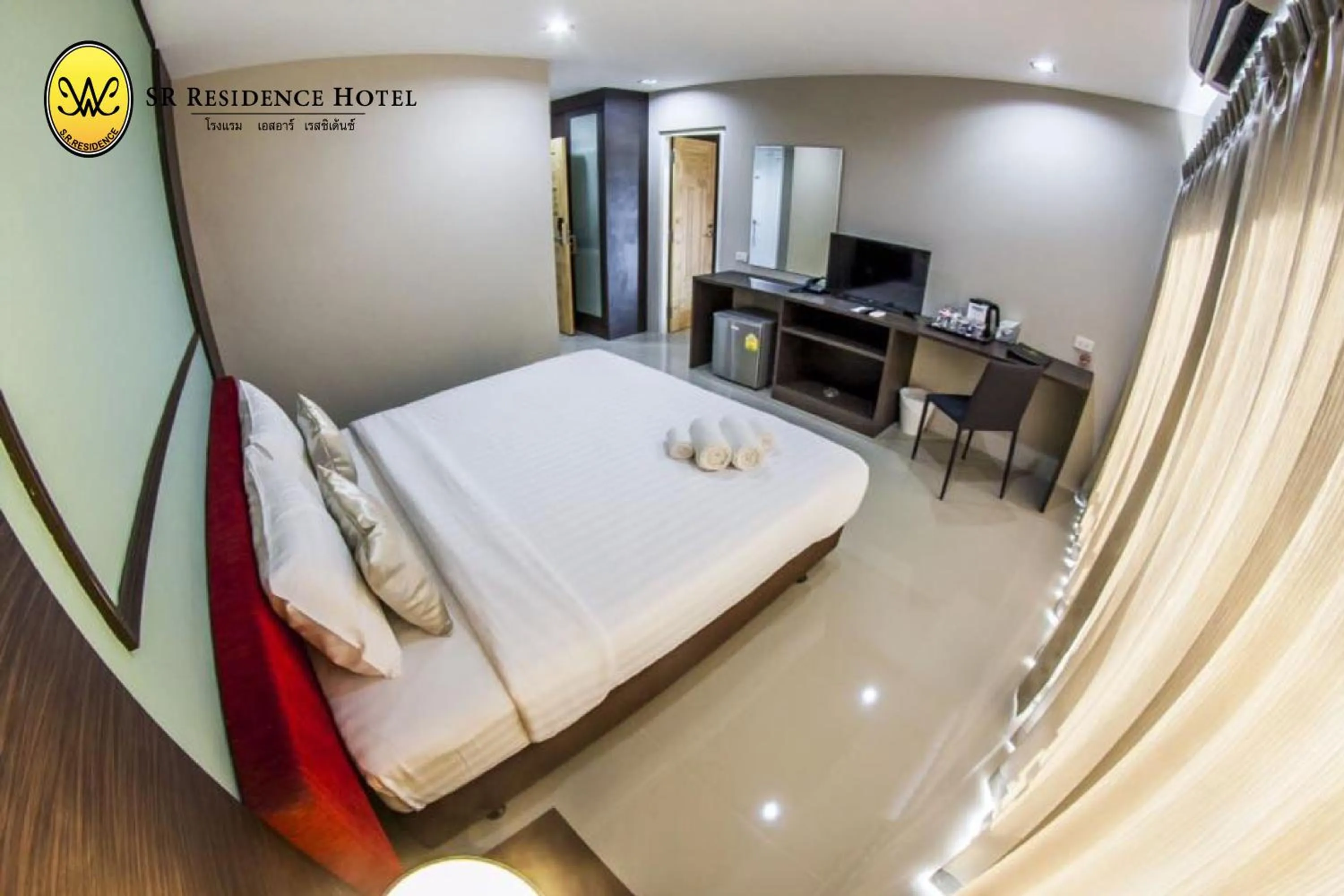 Photo of the whole room, Bed in SR Residence Hotel