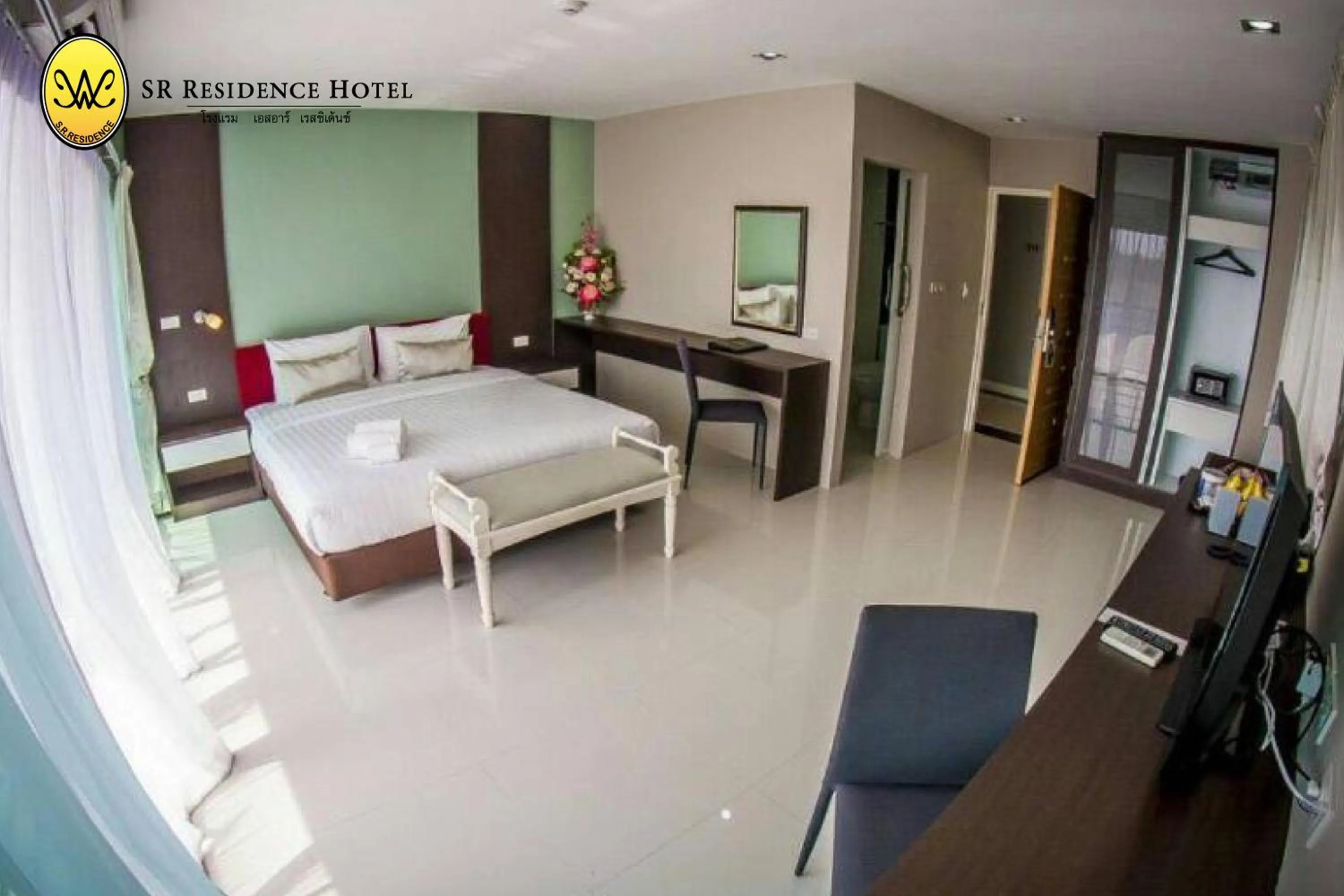 Photo of the whole room, Bed in SR Residence Hotel