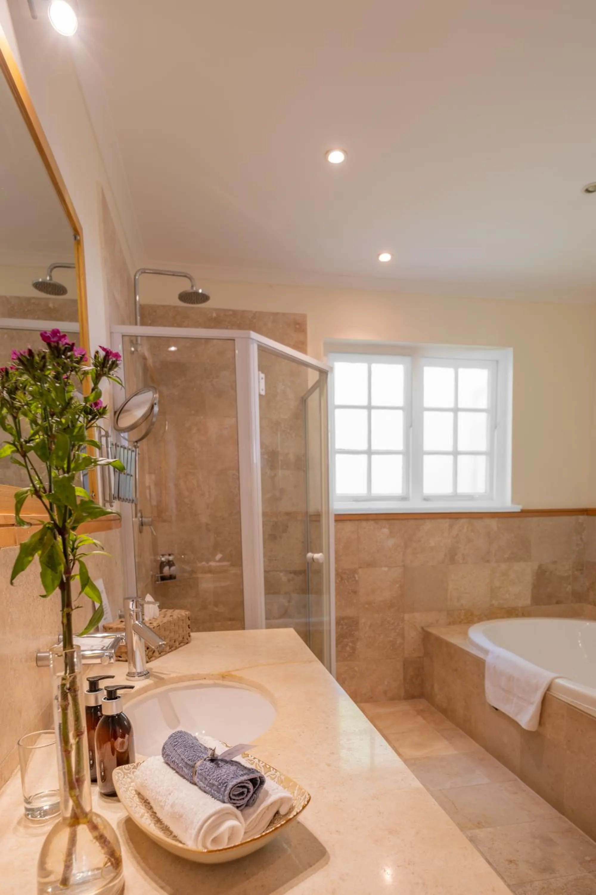 Shower in The Walden Suites