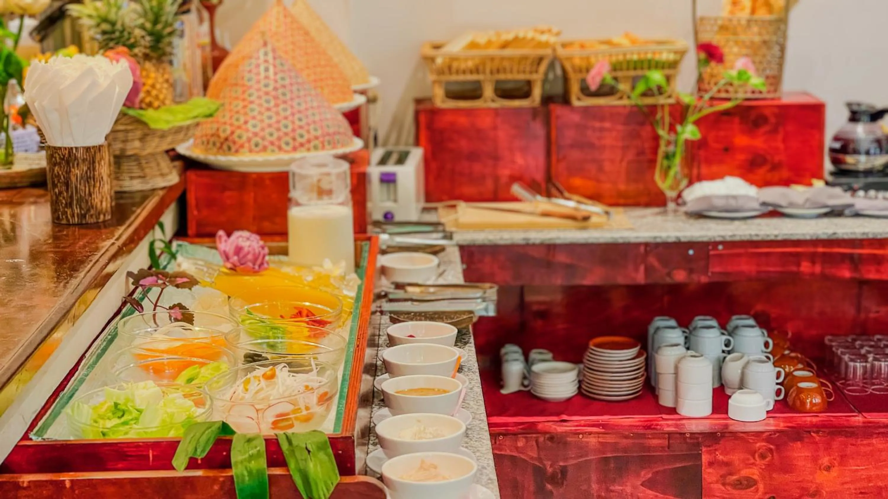 Buffet breakfast in Boutique Indochine d'Angkor