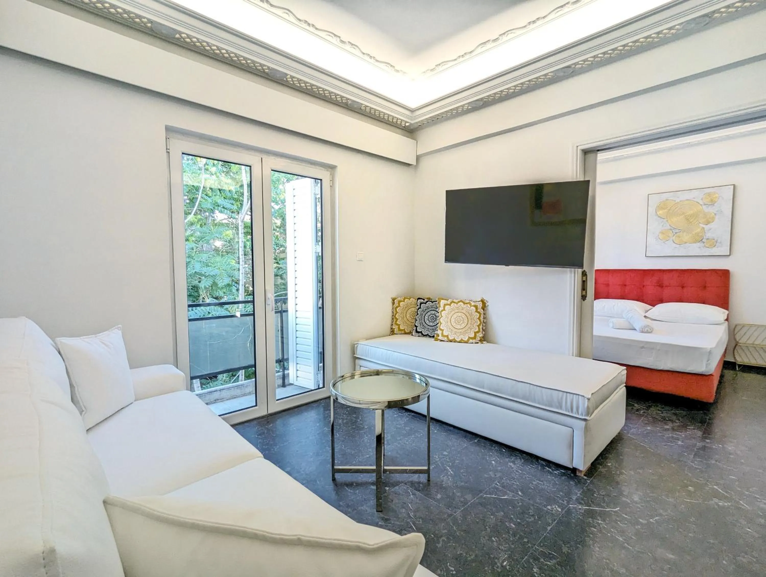 Bed in Acropolis View Dream Apartments
