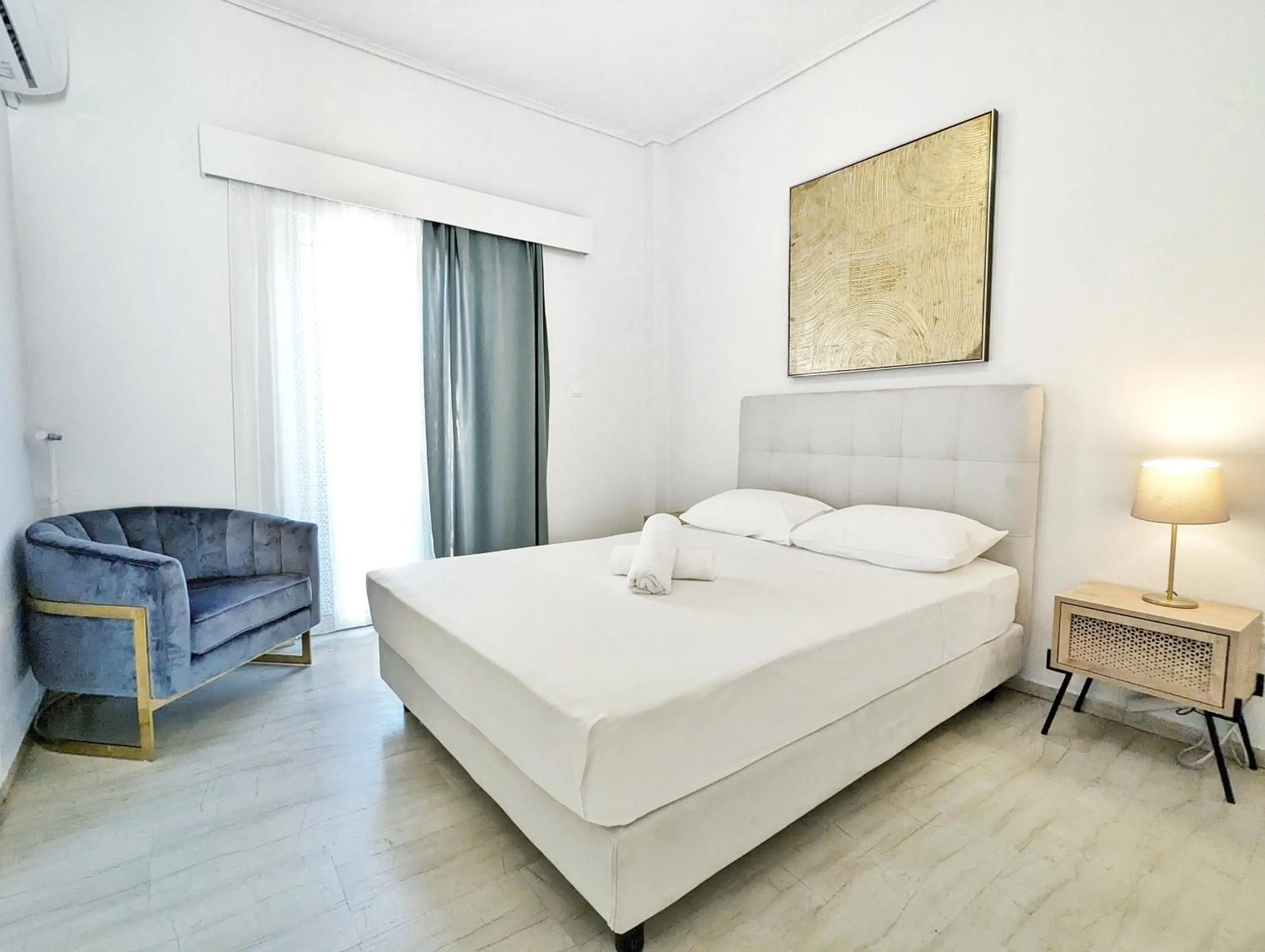 Bed in Acropolis View Dream Apartments