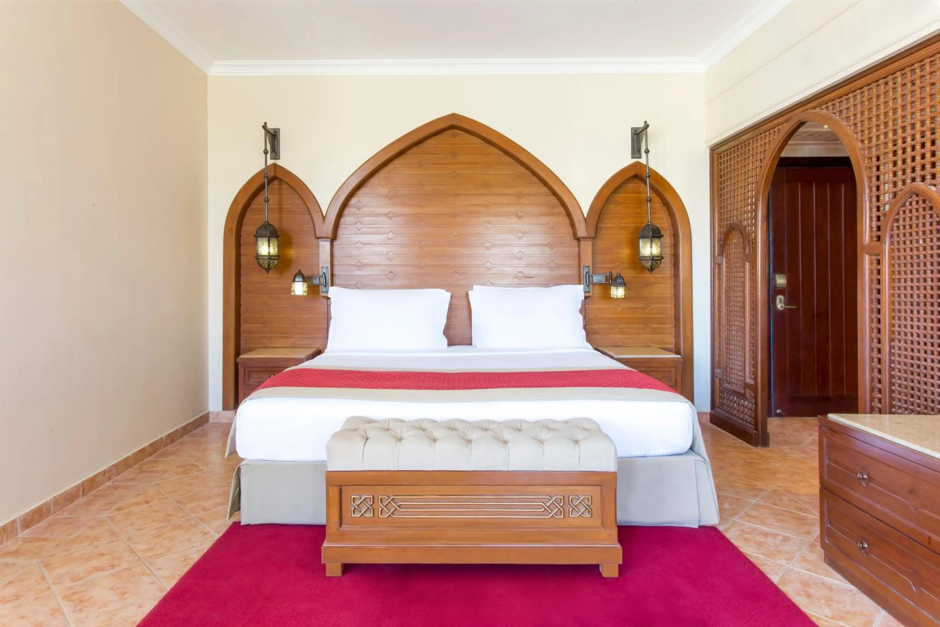 Bed in Kempinski Hotel Soma Bay